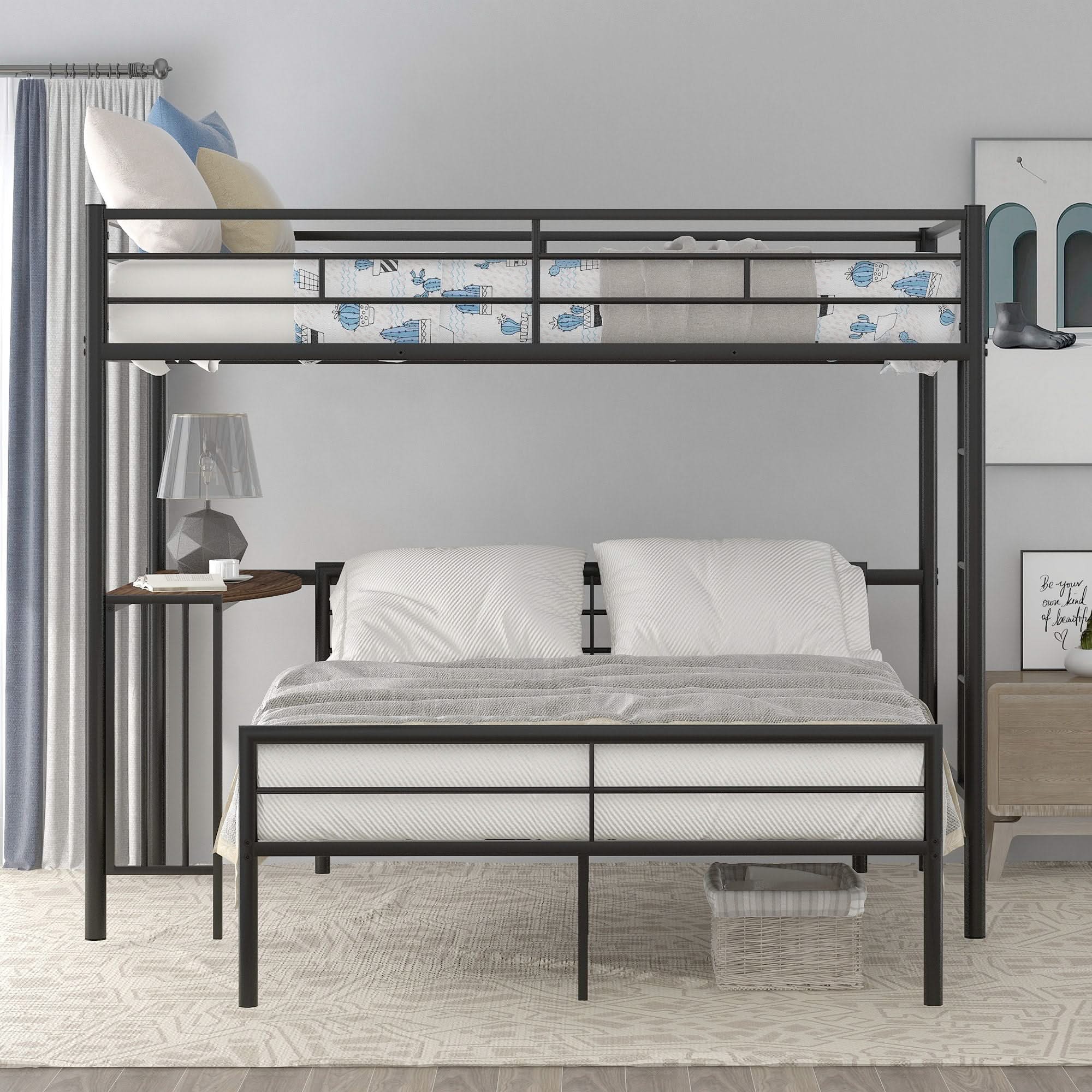 Bunk Bed With Desk, Ladder And Quality Slats For Bedroom - Image 5