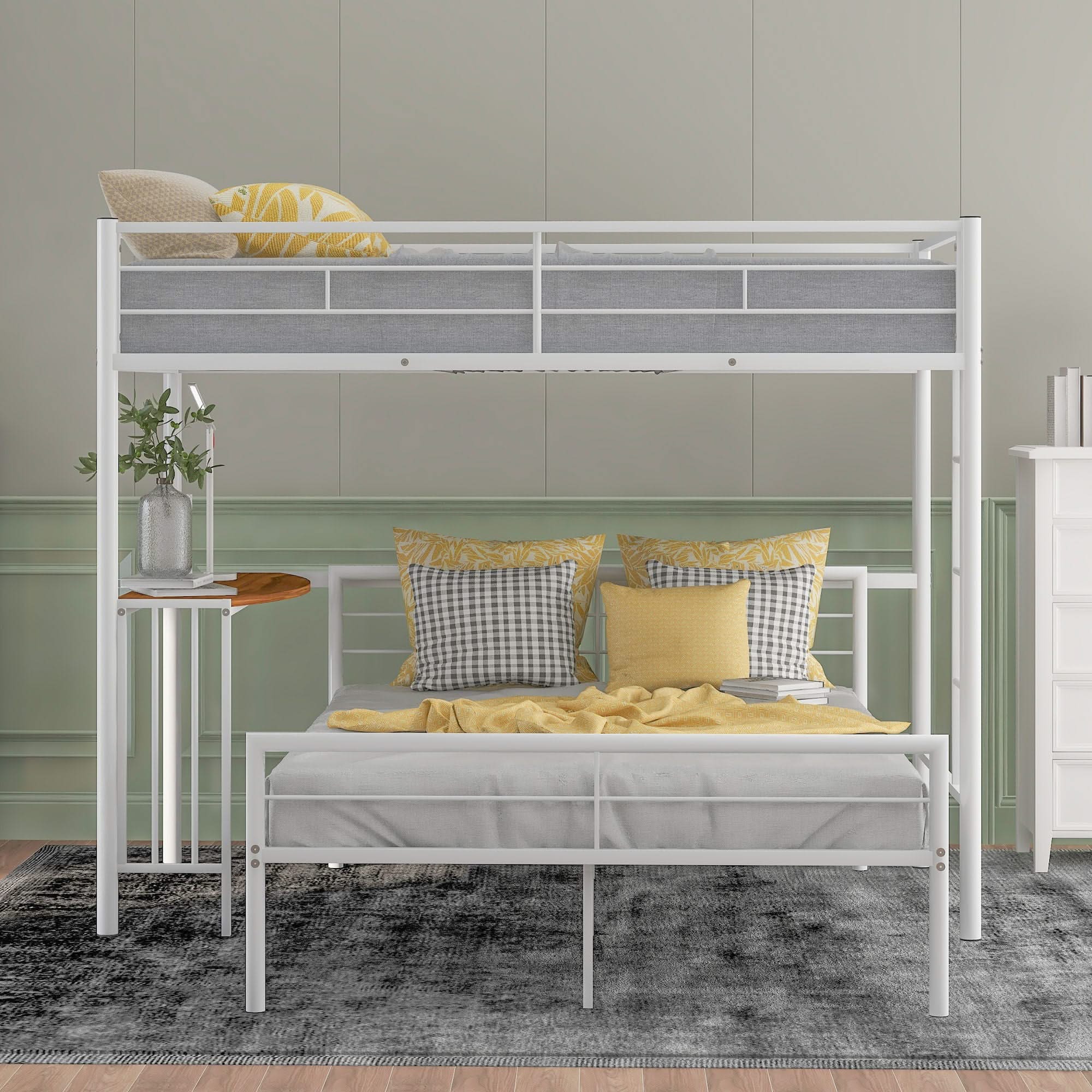 Bunk Bed With Desk, Ladder And Quality Slats For Bedroom - Image 7