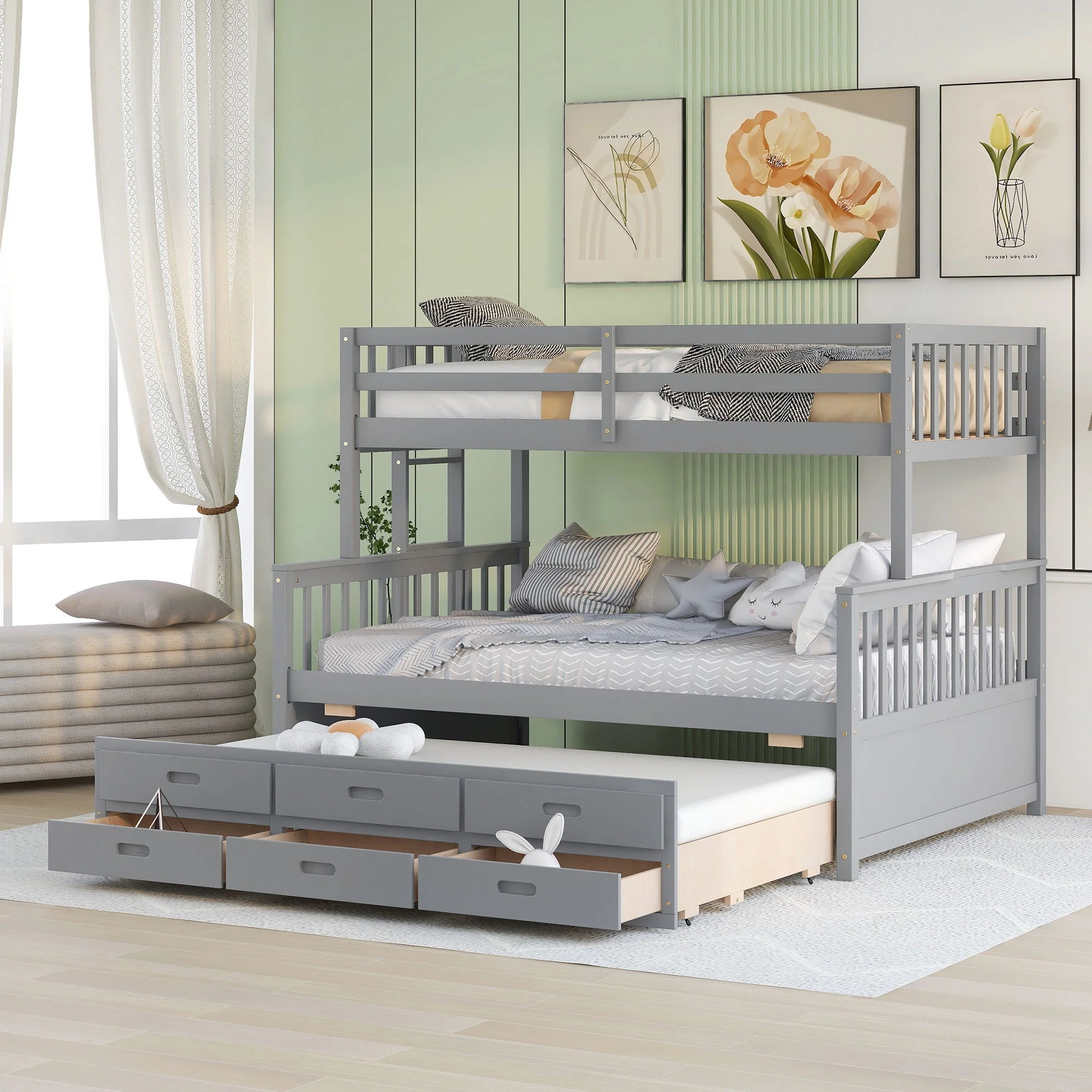 Bunk Bed With Twin Size Trundle And Drawers - Image 8