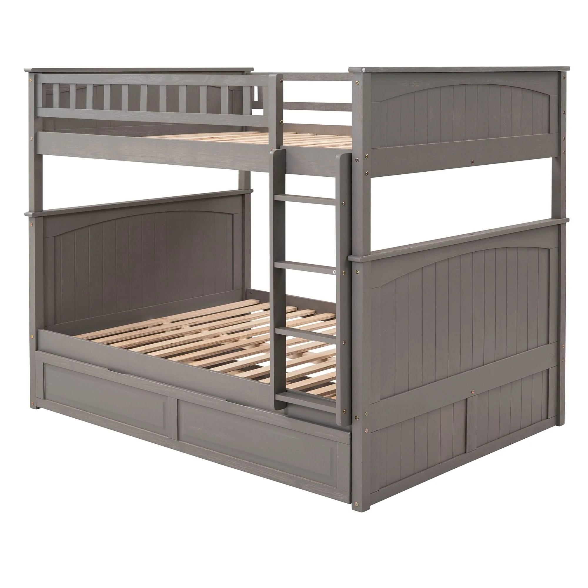 Bunk Bed With Twin Size Trundle, Guardrails - Image 4