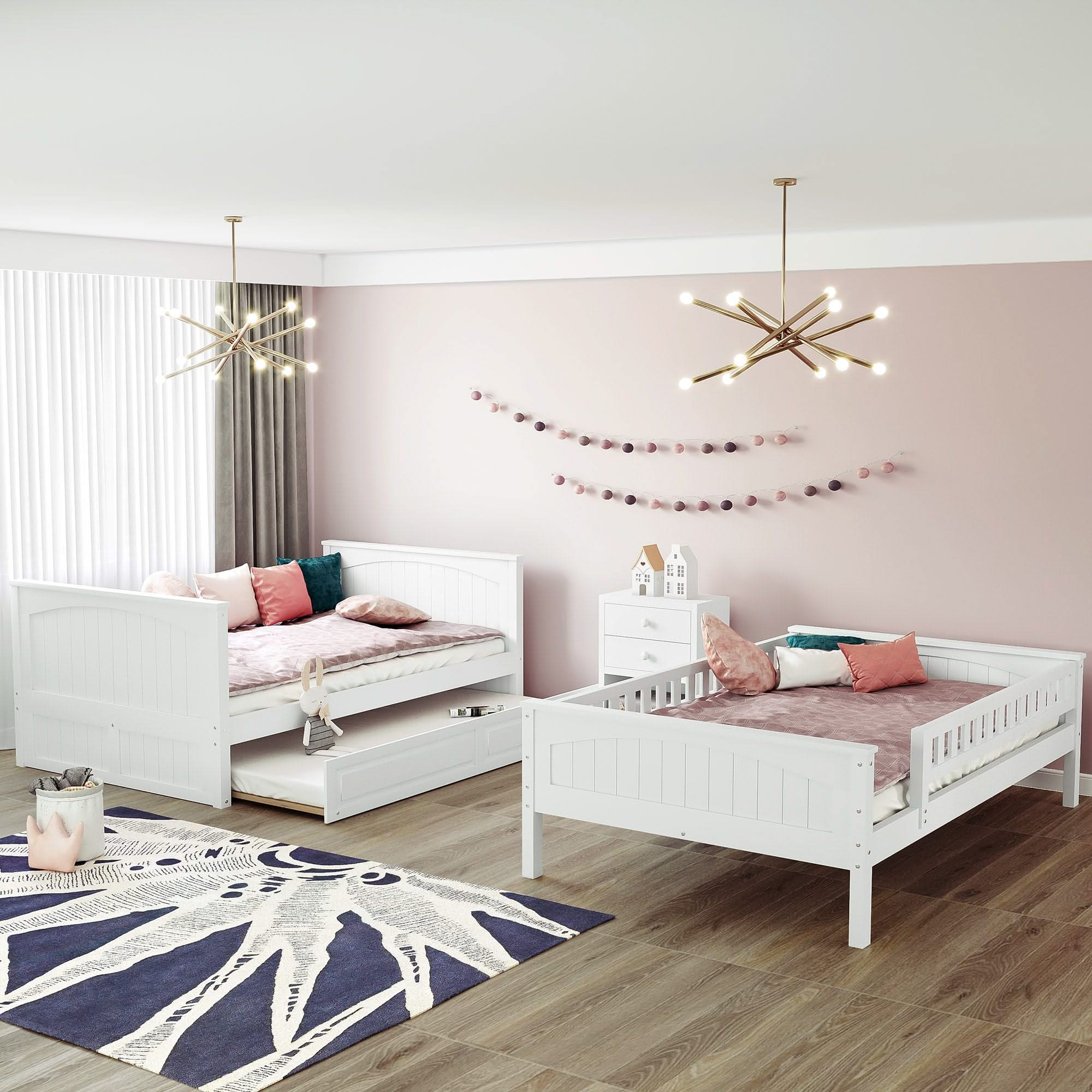Bunk Bed With Twin Size Trundle, Guardrails - Image 8