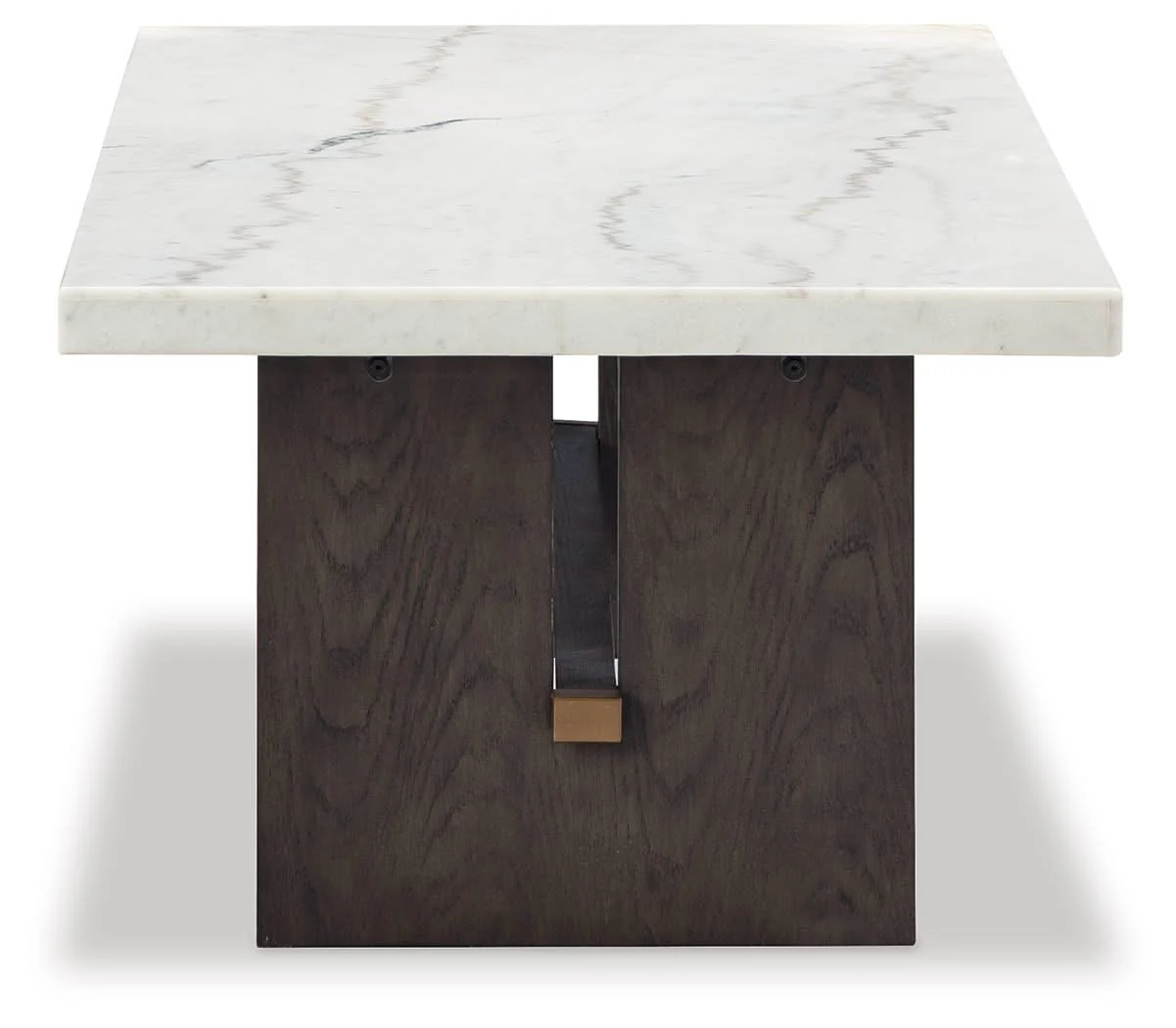 Burkhaus - Rectangular Cocktail Table - White / Dark Brown - Image 4
