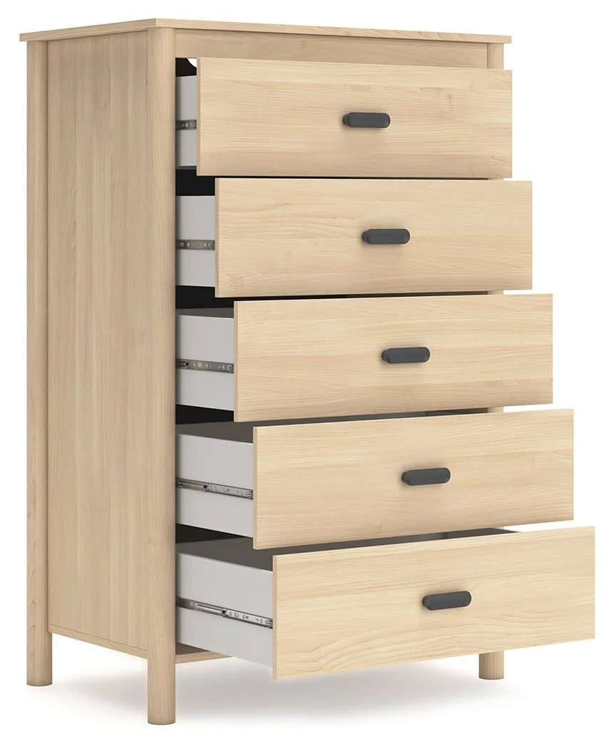 Cabinella - Five Drawer Chest - Tan - Image 4