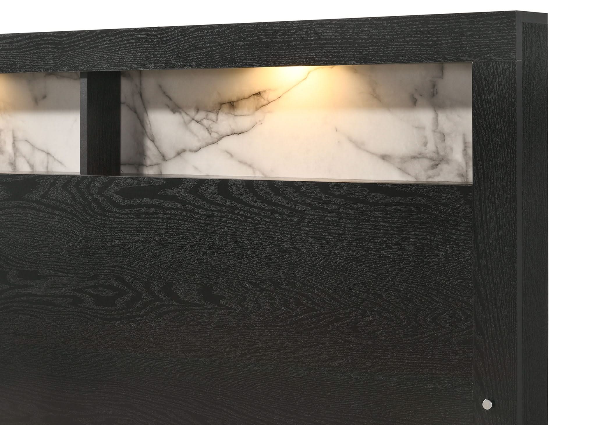 Cadence - Queen Bed In One Box With Shelves - Black - Image 3