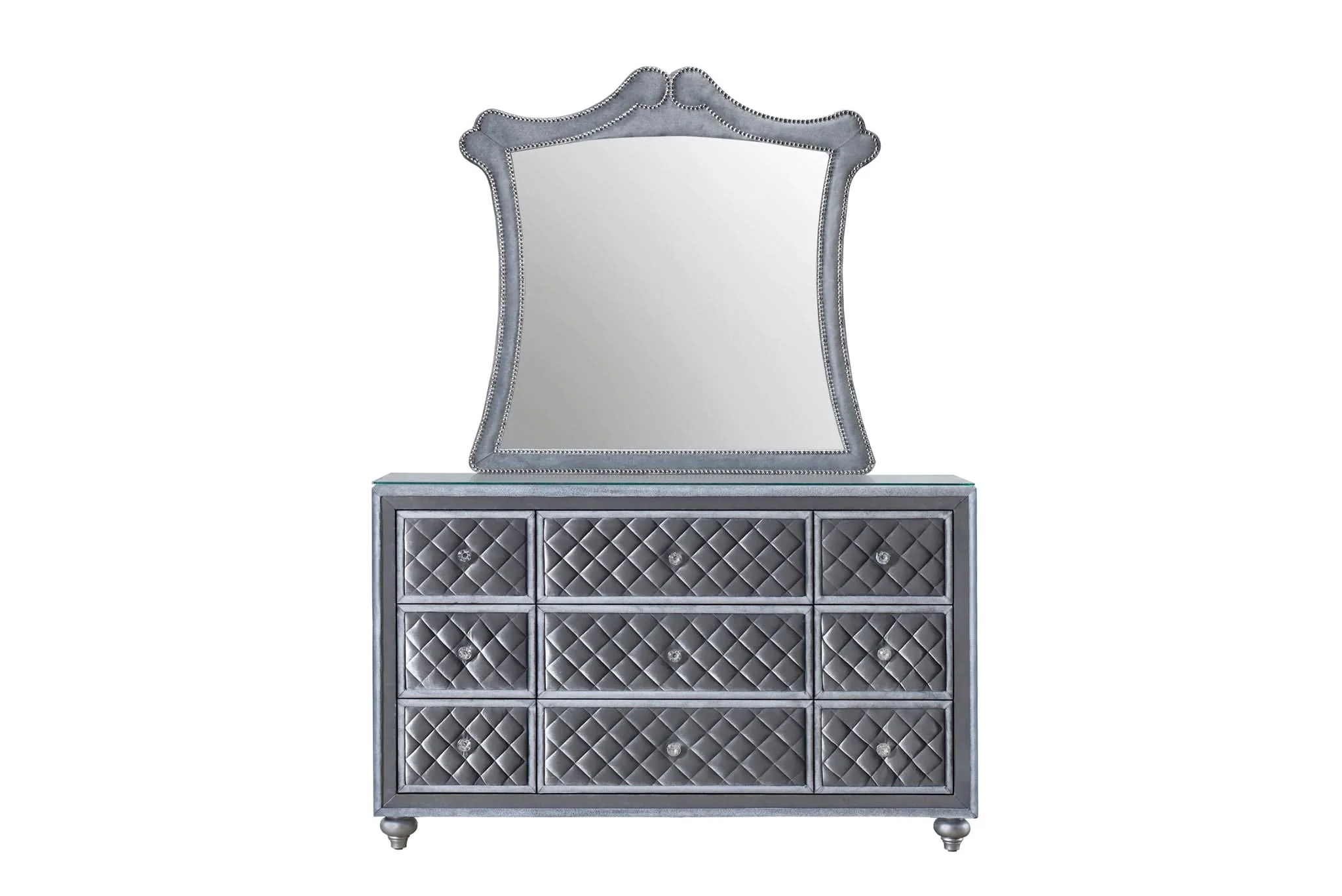 Cameo - Dresser & Mirror - Gray - Image 3