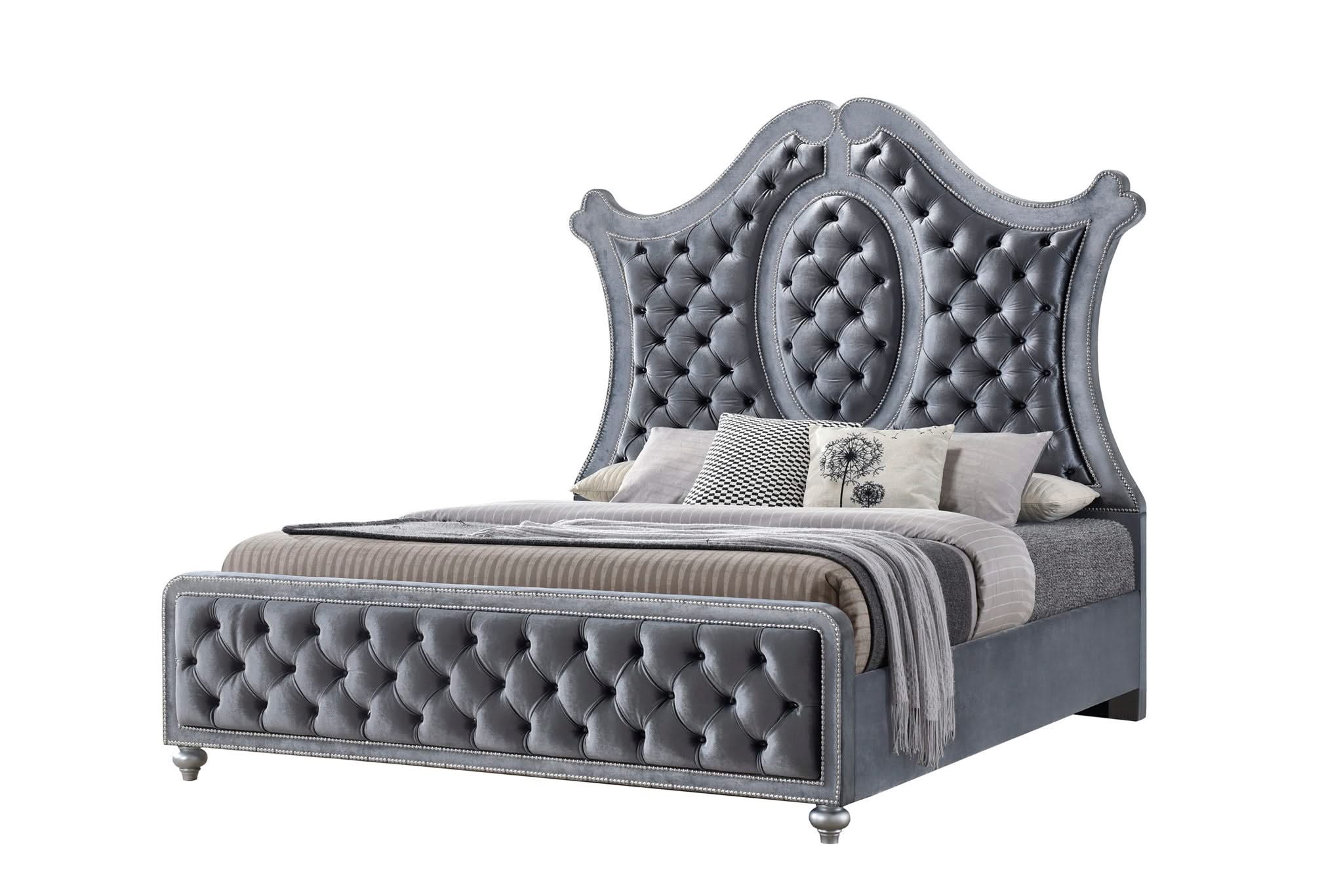 Cameo - King 5 Piece Bedroom Set - Gray - Image 2