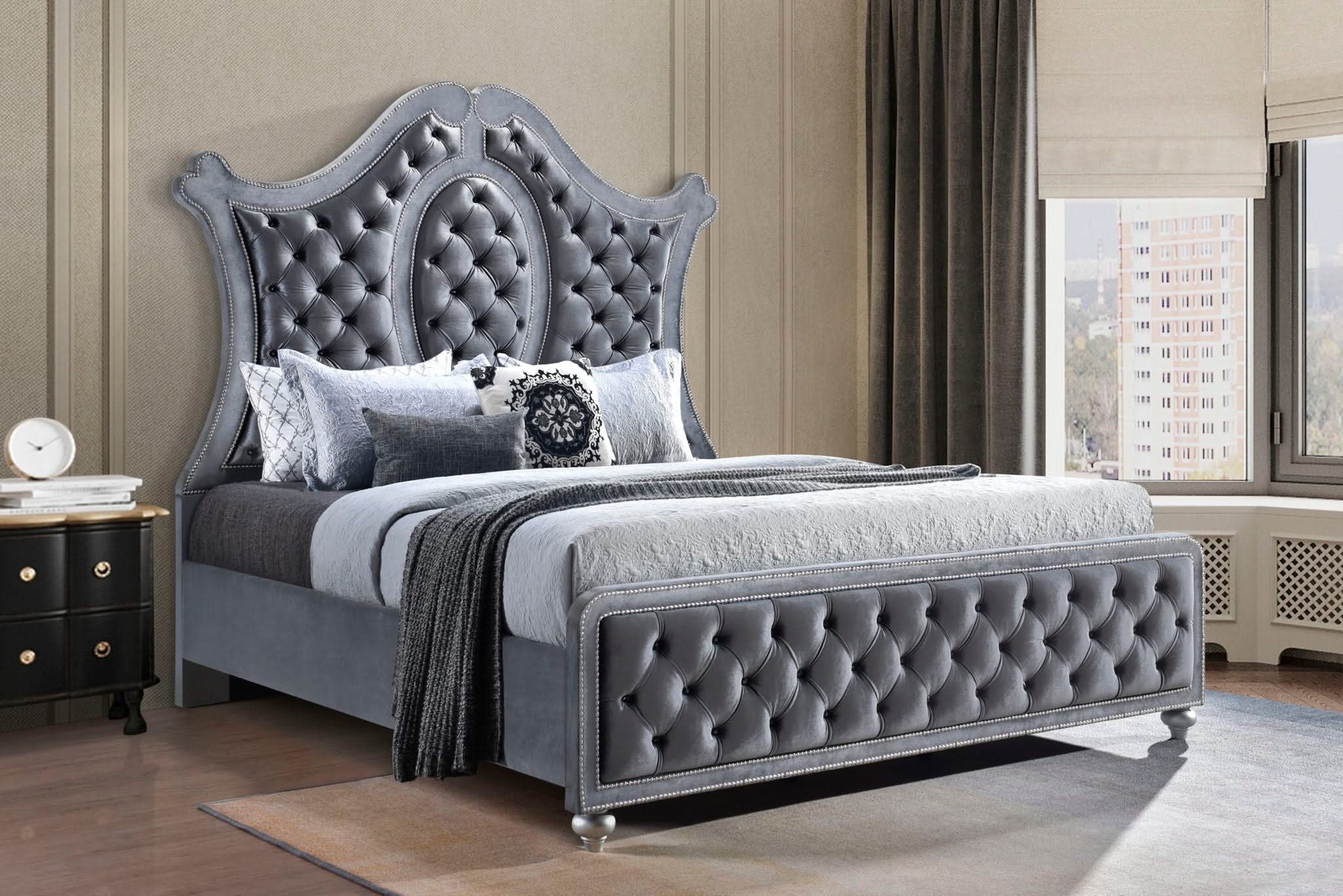 Cameo - King 5 Piece Bedroom Set - Gray - Image 3