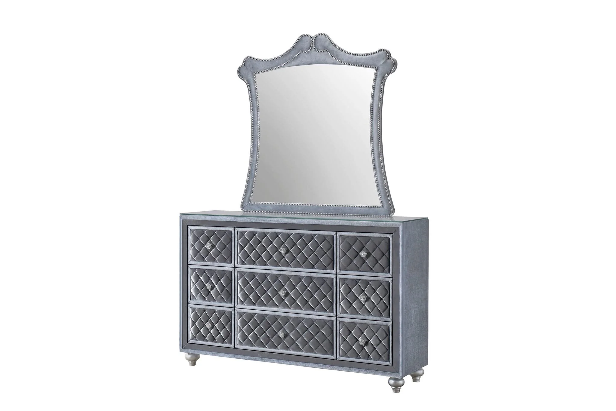 Cameo - Queen 5 Piece Bedroom Set - Gray - Image 4