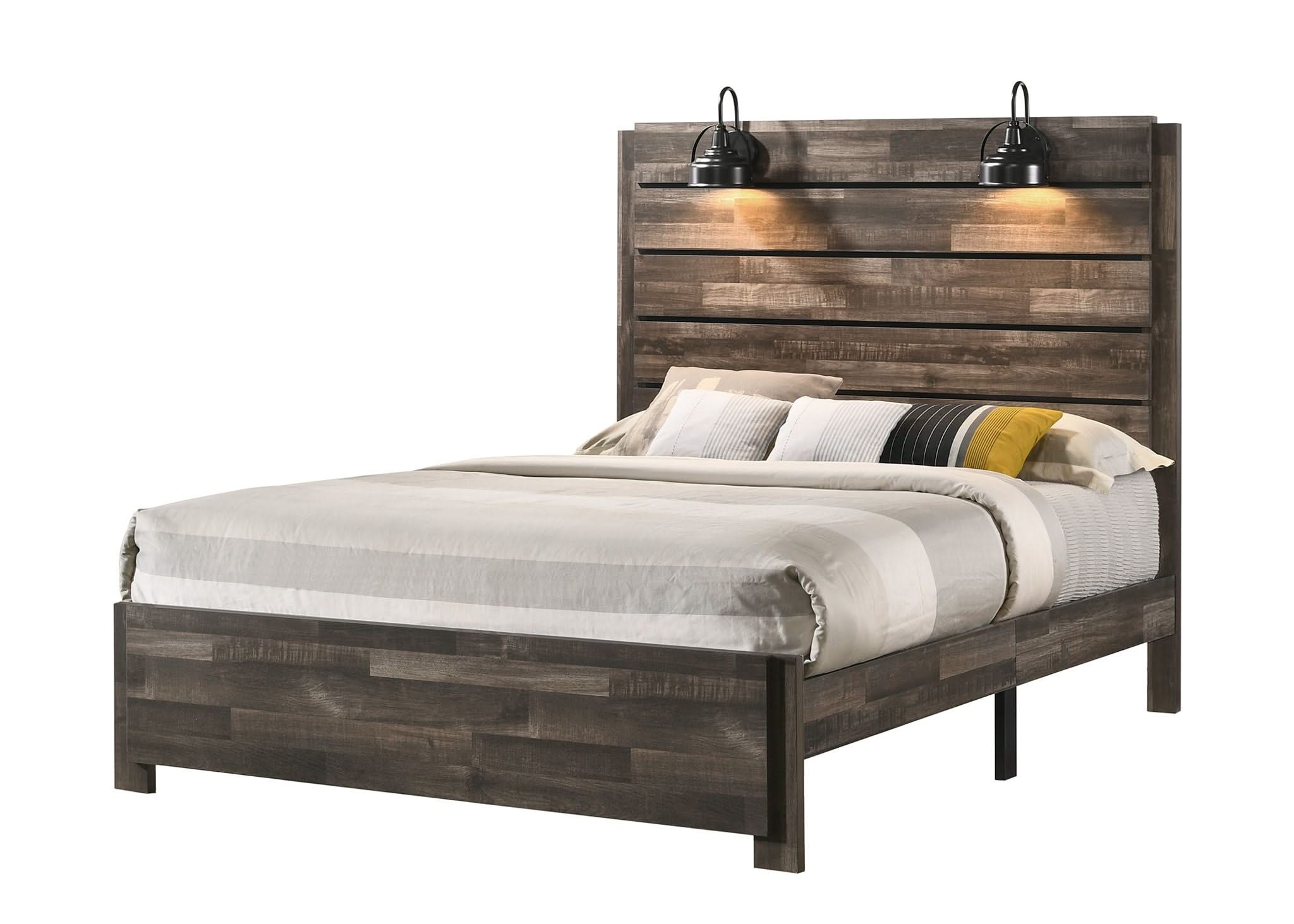 Carter - King Bed In One Box - Brown