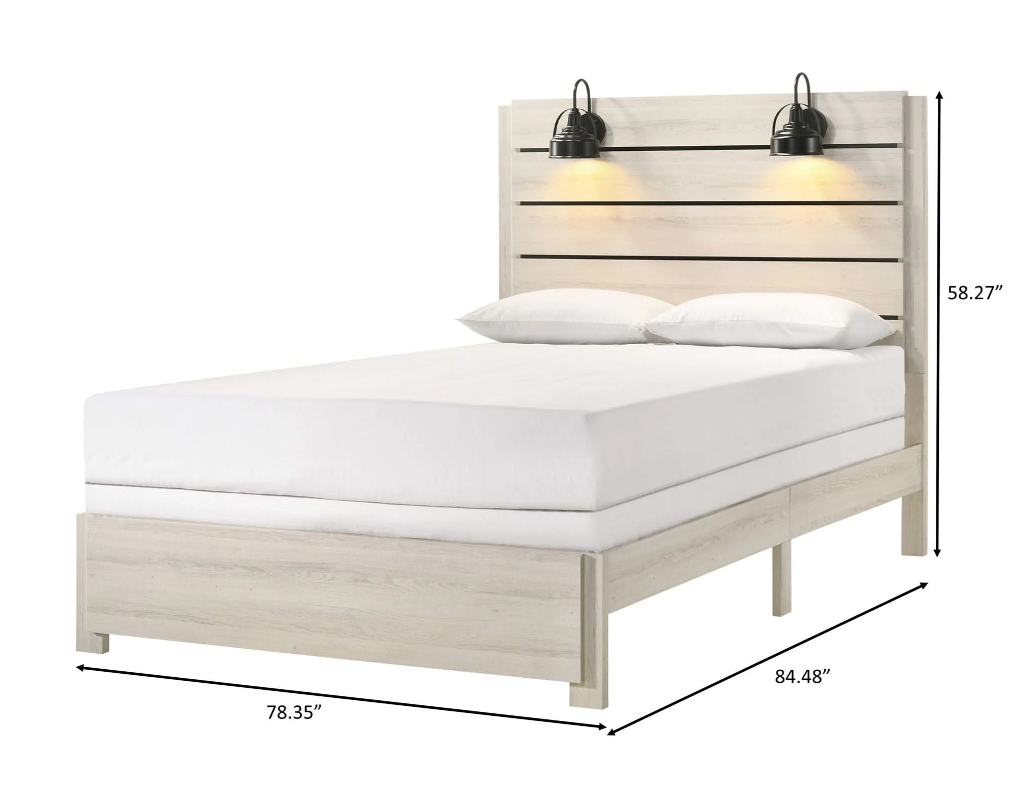 Carter - King Platform Bed In One Box - White - Image 2