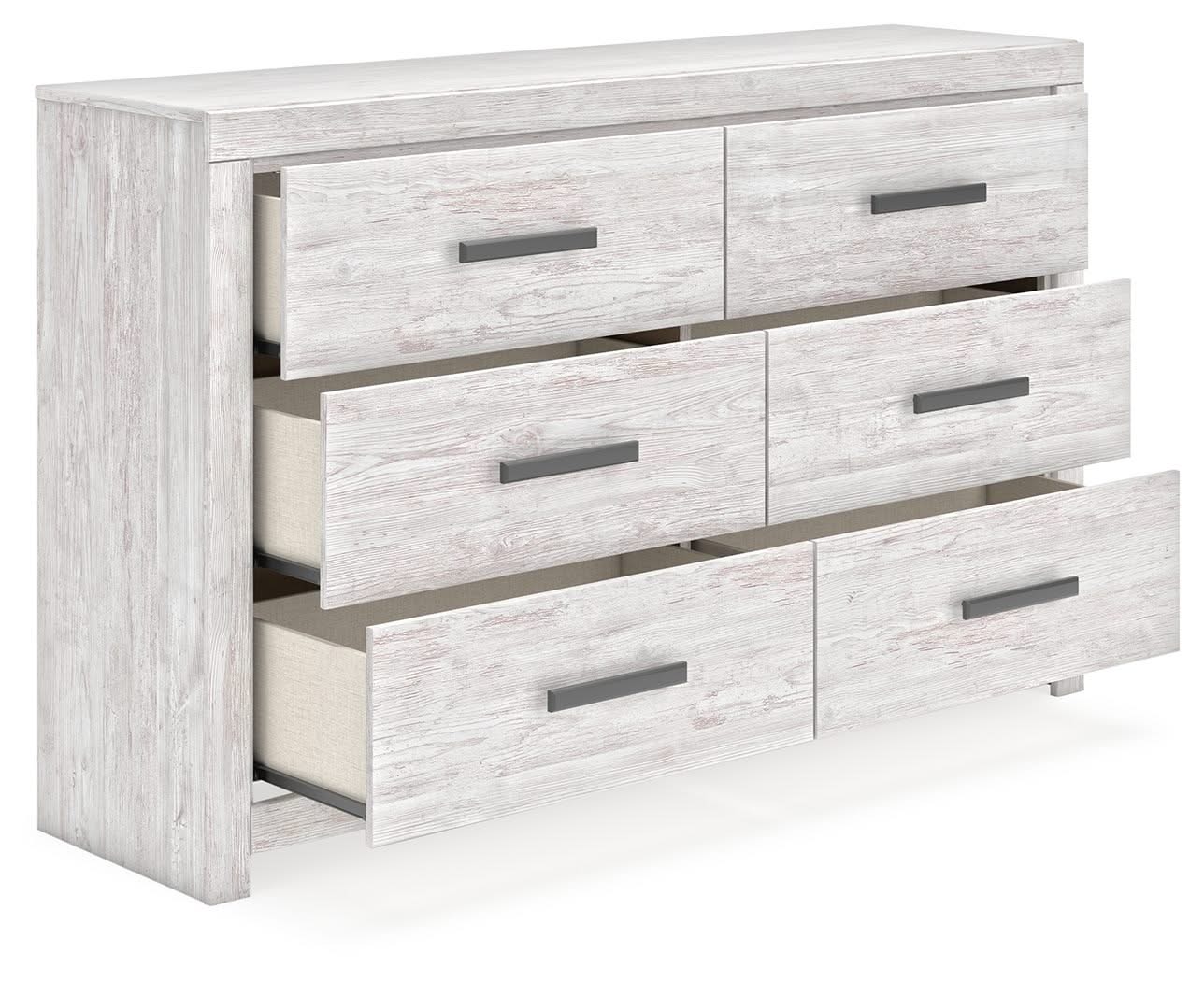 Cayboni - Six Drawer Dresser - Whitewash - Image 2