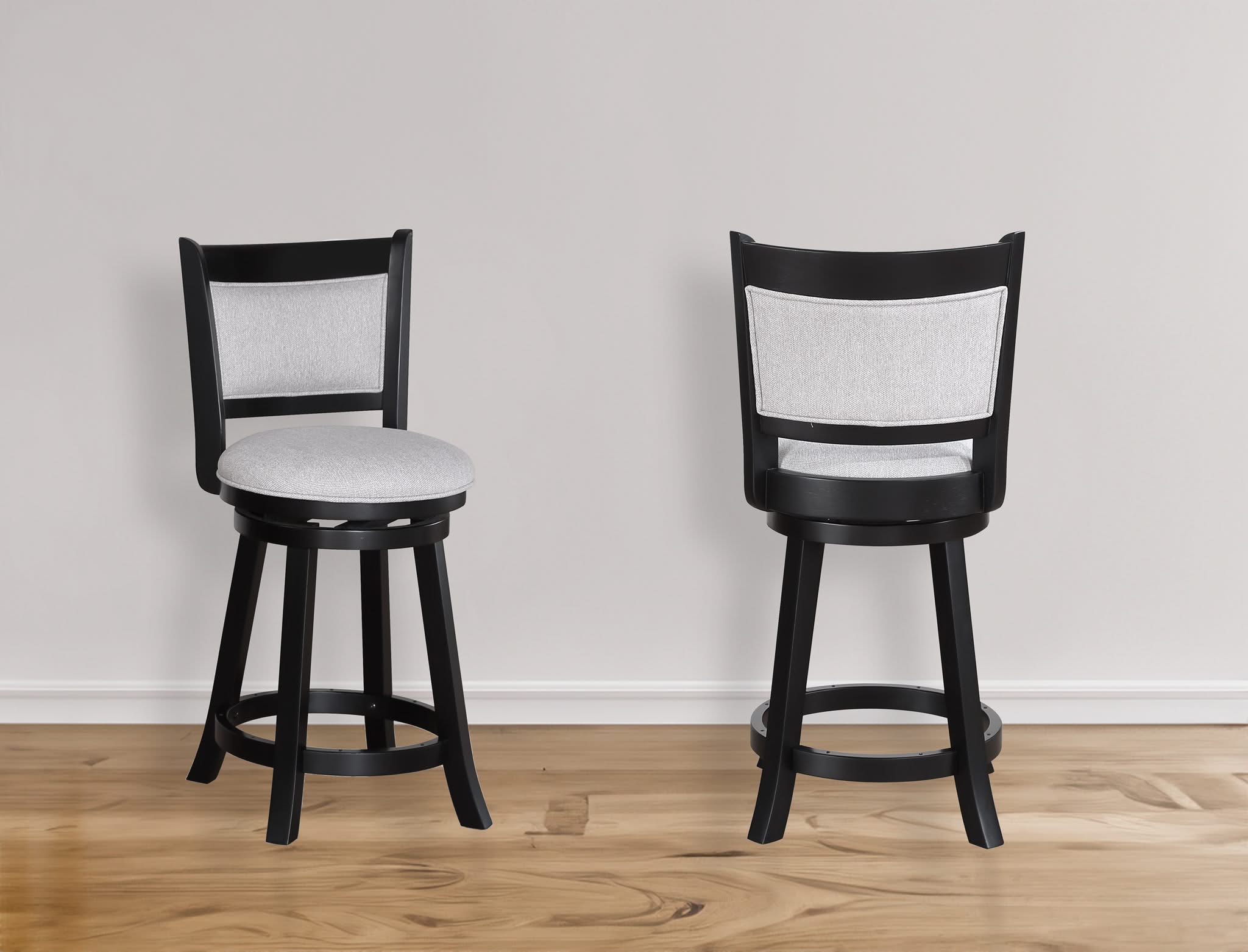 Cecil - Swivel Pub Stool (Set of 2) - Dove - Image 2