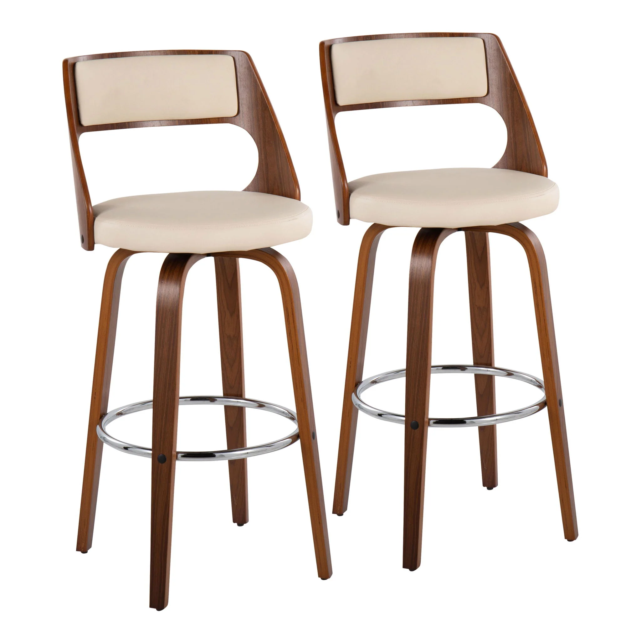 Cecina - Mid-Century Modern Barstool With Swivel (Set of 2) - Image 2
