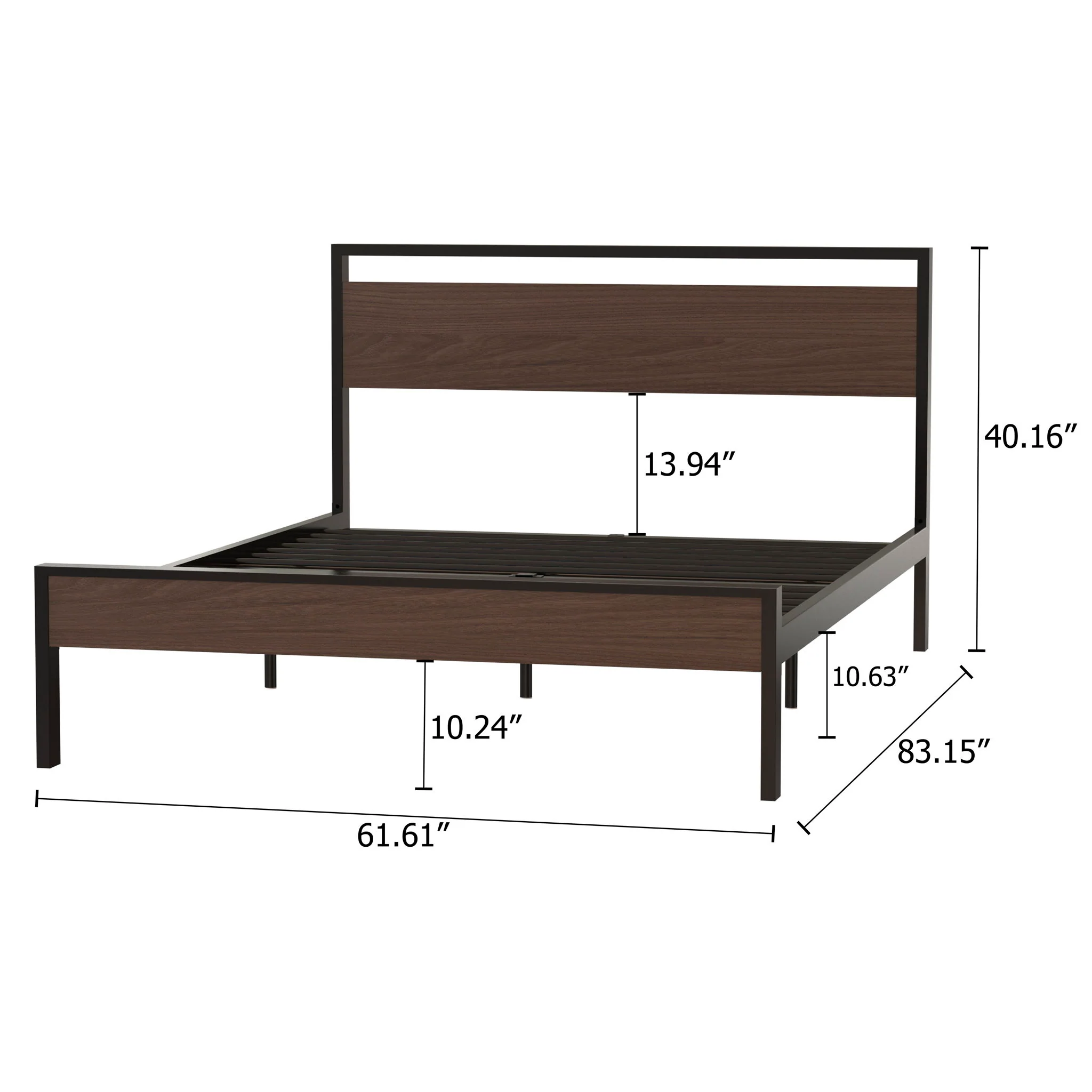 Ceres - Metal Bed With Wood Headboard & Footboard - Image 2