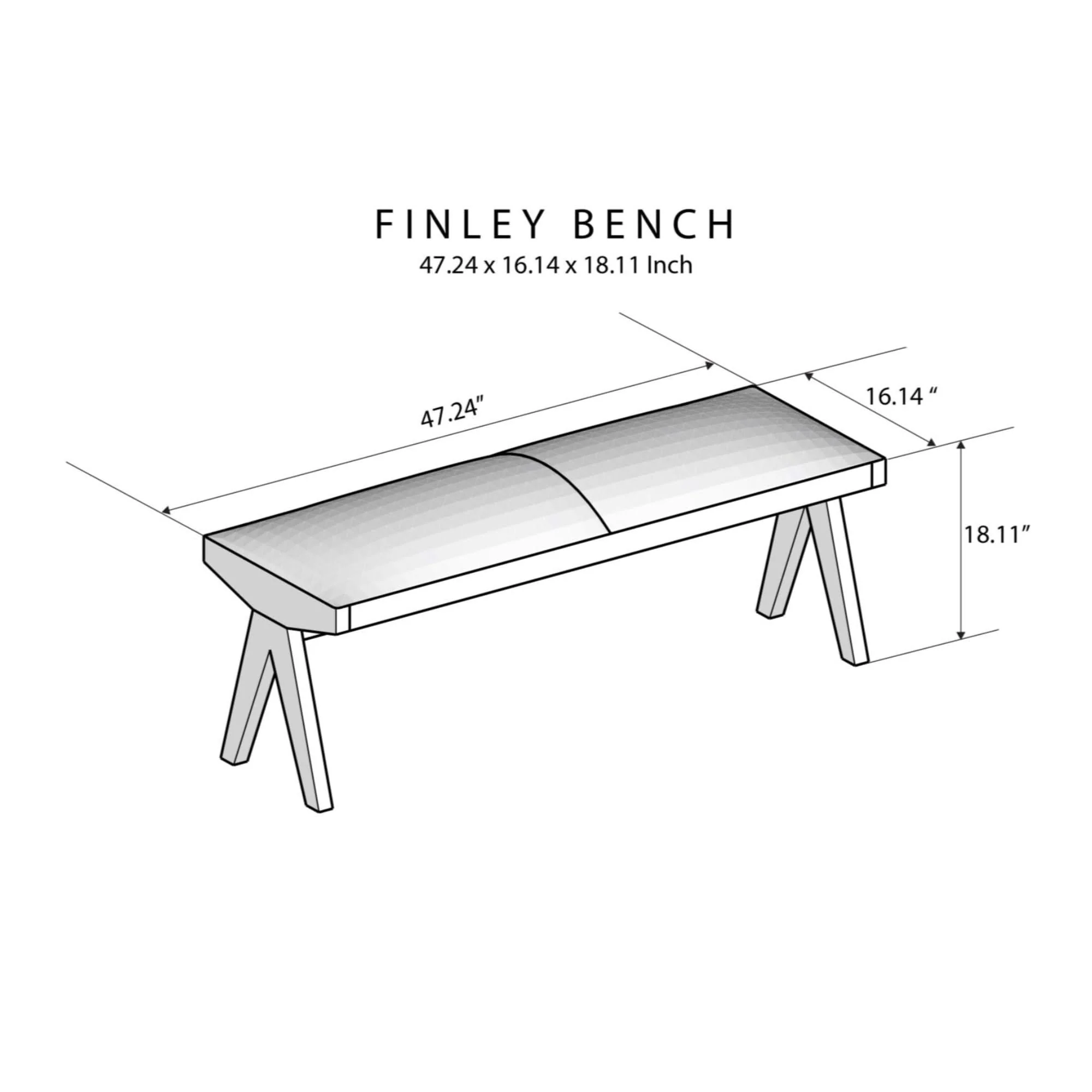 Chad - Bench - Brown / Tan - Image 3
