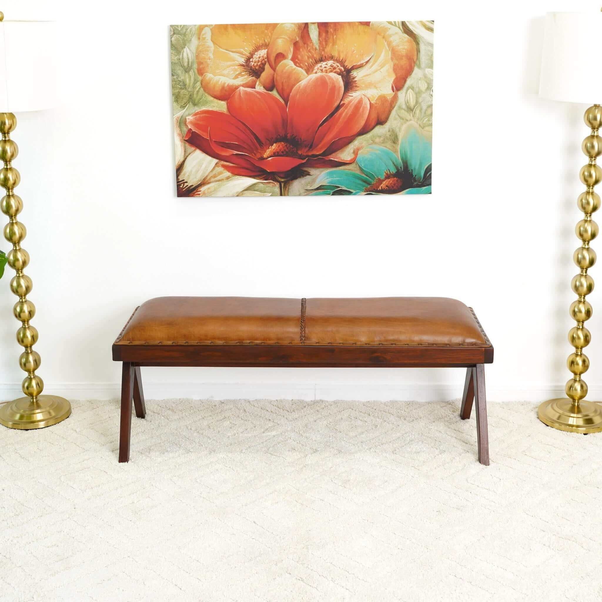 Chad - Bench - Brown / Tan - Image 4