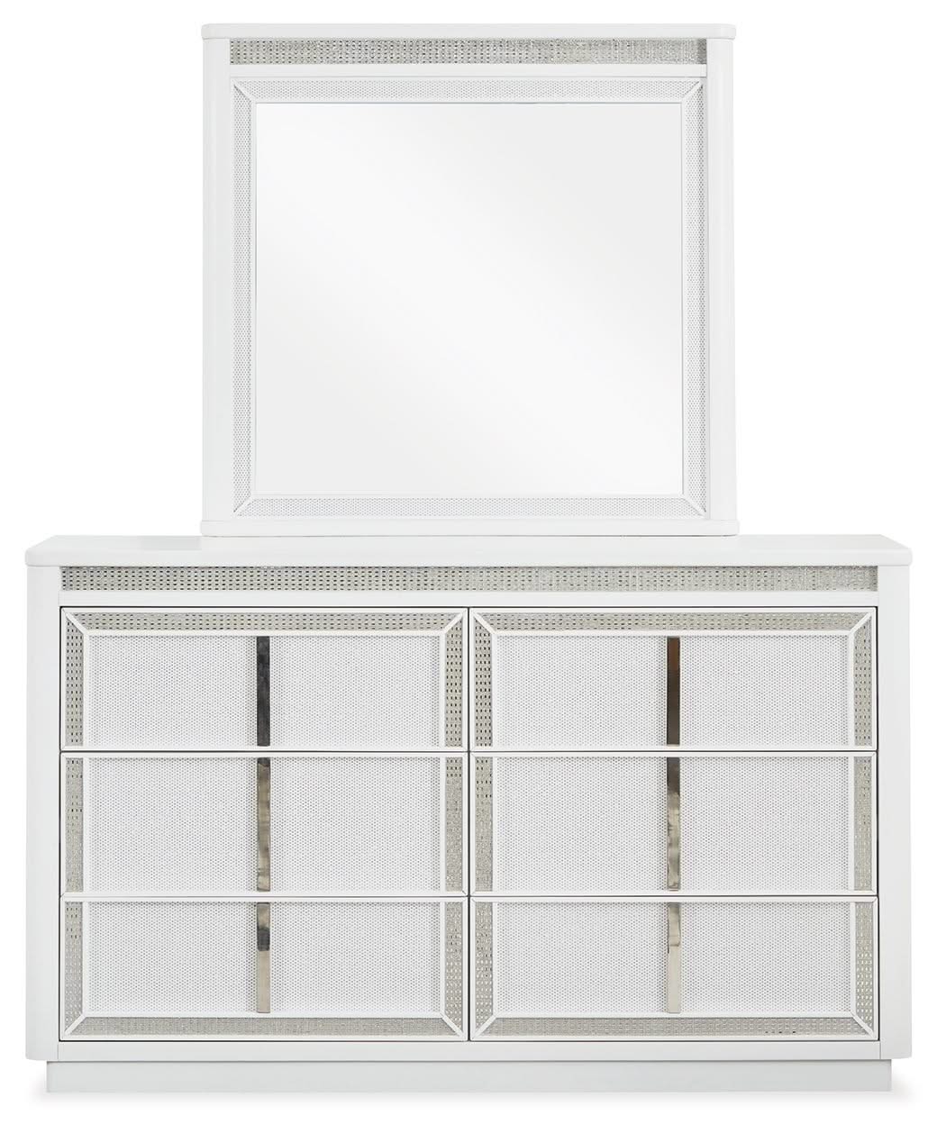 Chalanna - Dresser And Mirror - White - Image 2