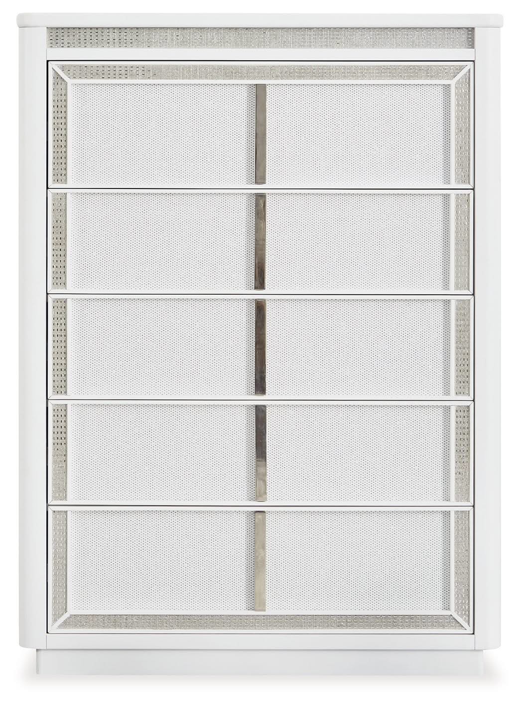 Chalanna - Five Drawer Chest - White - Image 4