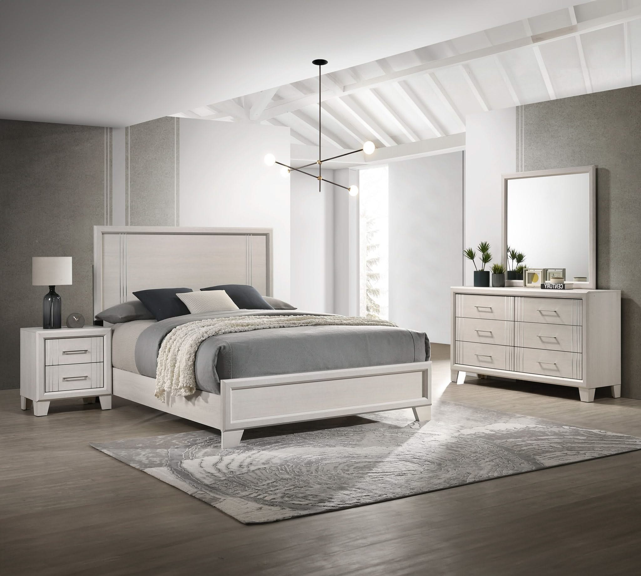 Charlie - Full 4 Piece Bedroom Set - White