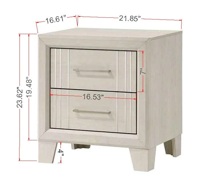 Charlie - Night Stand - White - Image 3