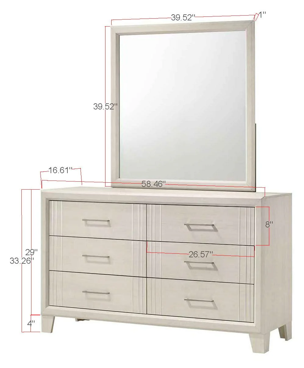 Charlie - Queen 4 Piece Bedroom Set - White - Image 3