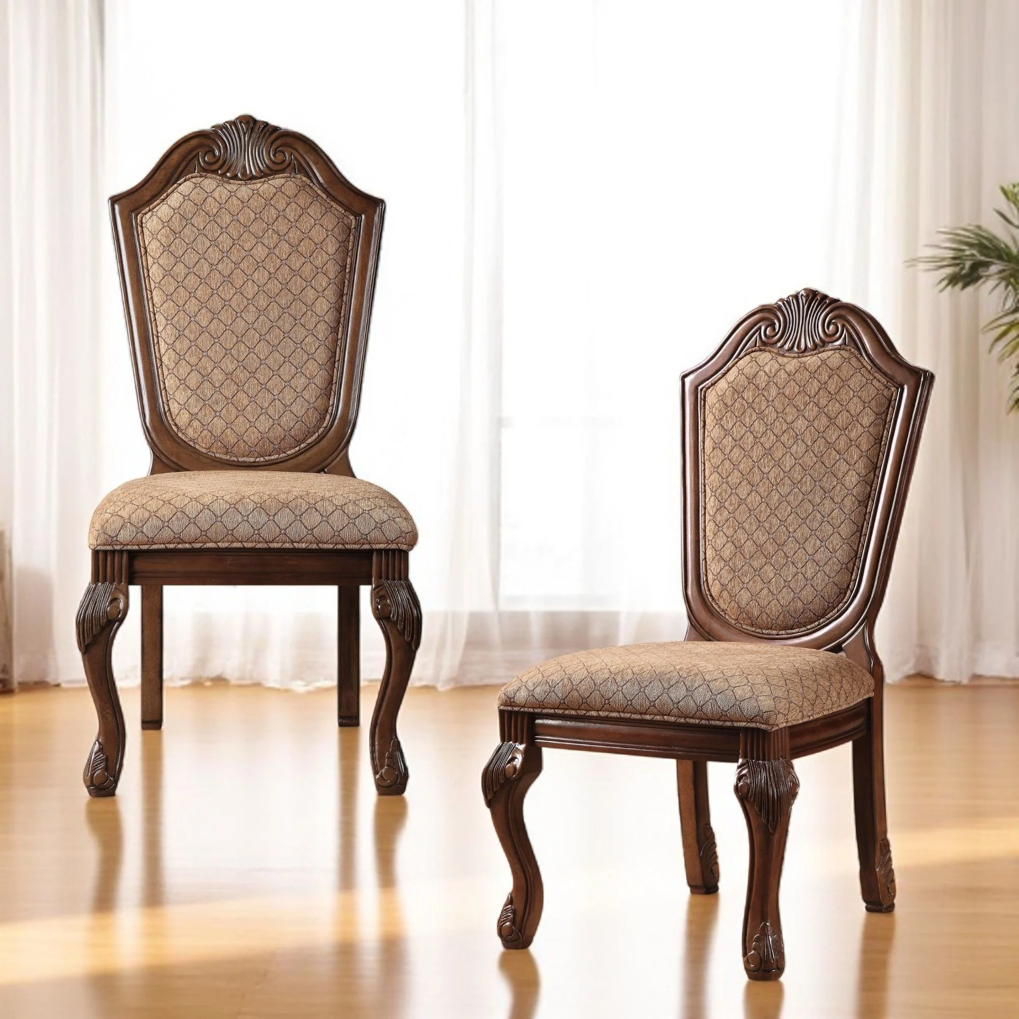 Chateau De Ville - Side Chair (Set of 2) - Brown / Cherry - Image 4