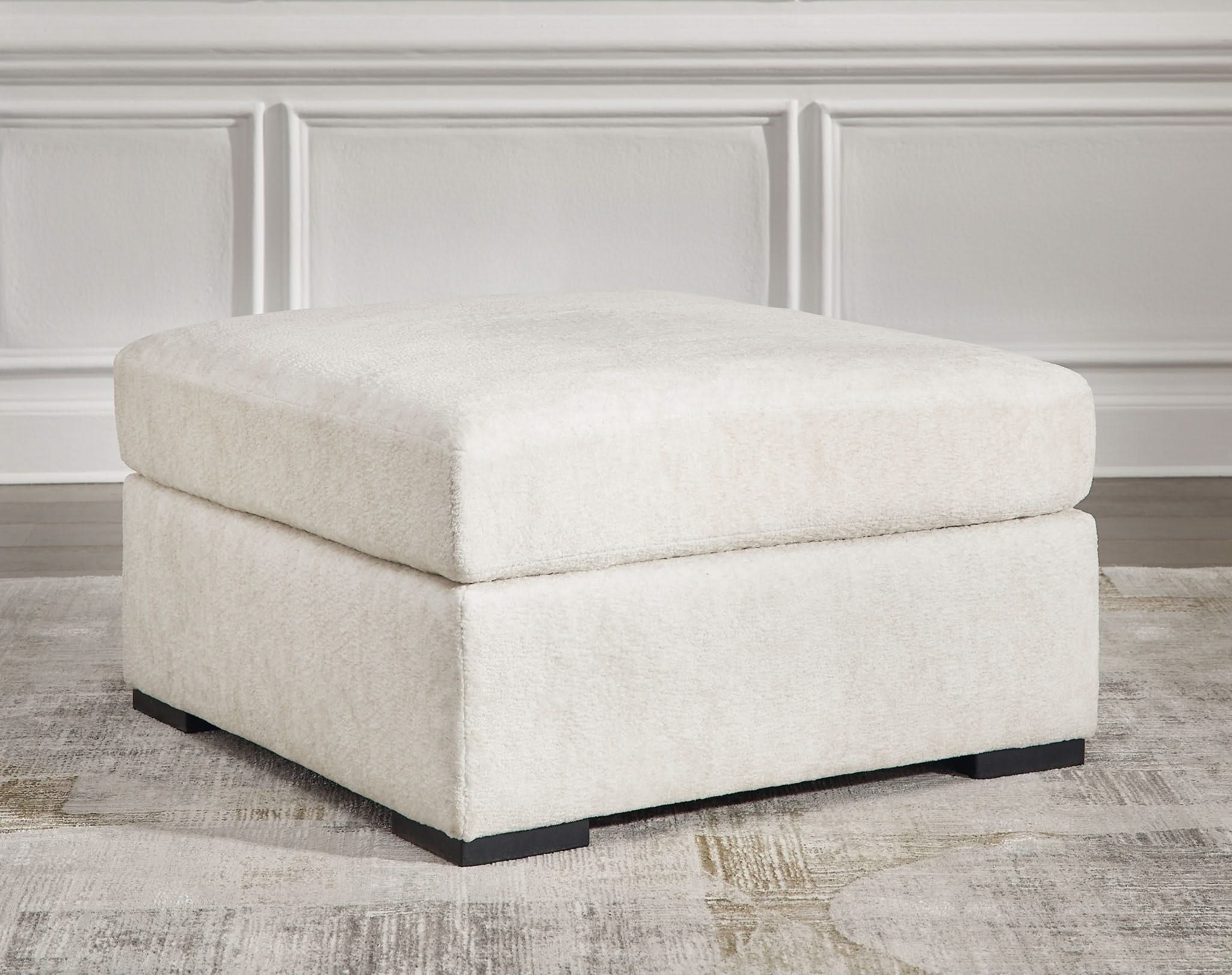 Chessington - Oversized Accent Ottoman - Ivory - Image 3