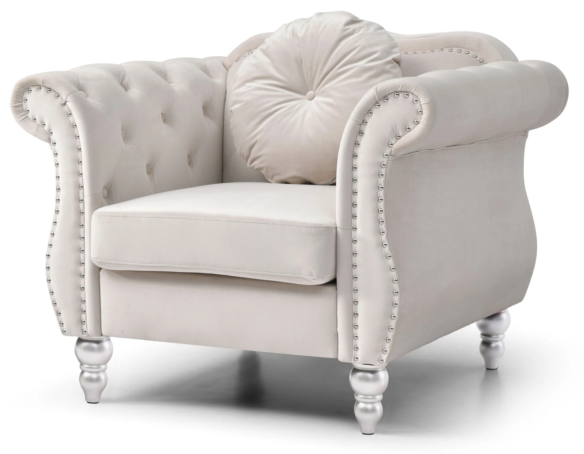 Chic Transitional Flared Arm Chair - Image 10
