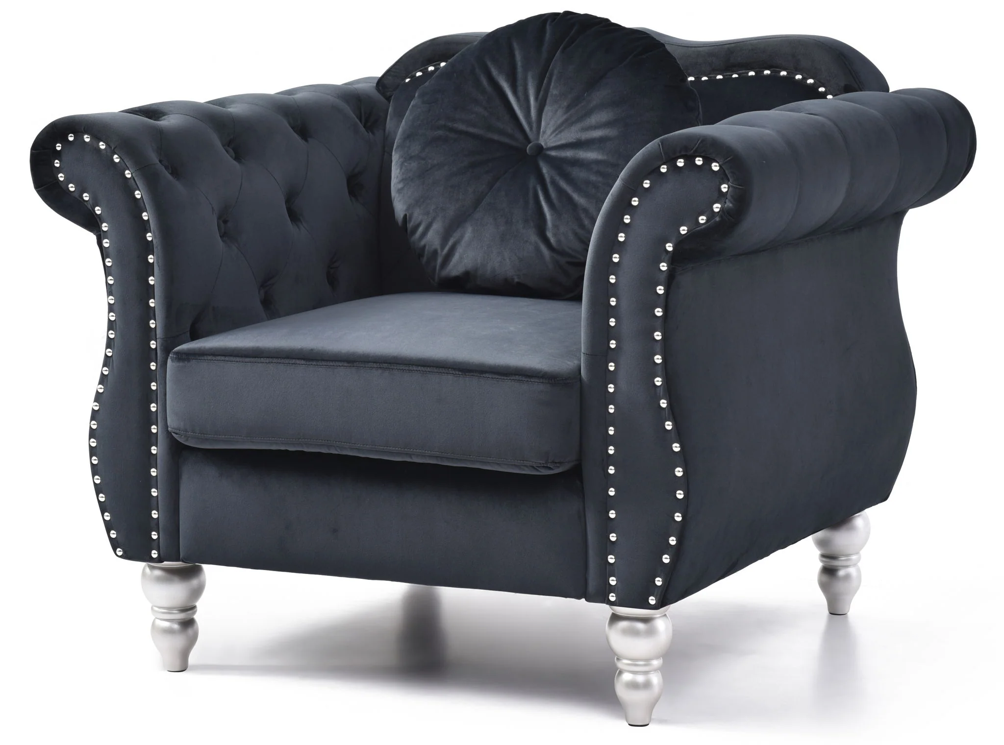 Chic Transitional Flared Arm Chair - Image 13