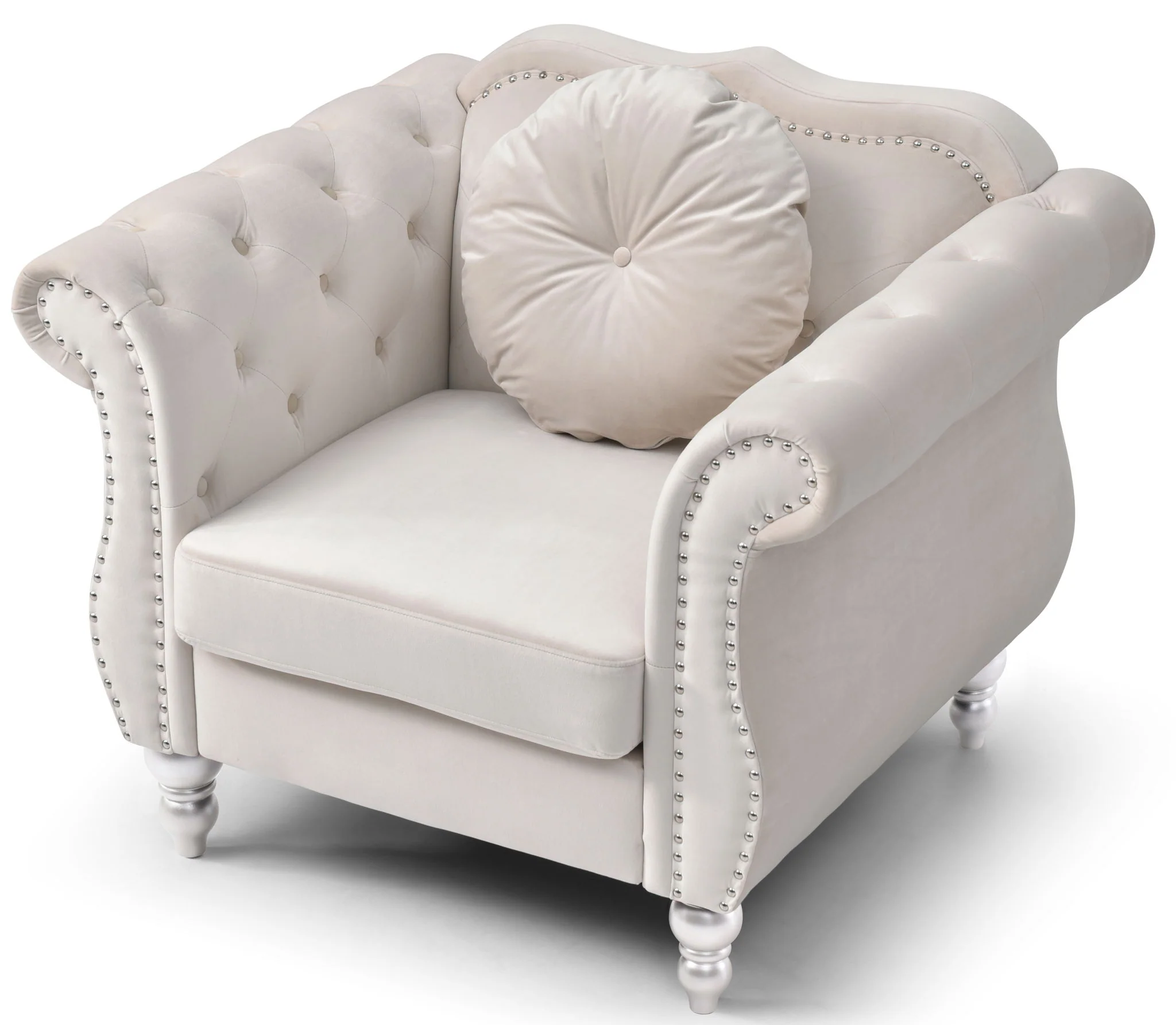 Chic Transitional Flared Arm Chair - Image 16