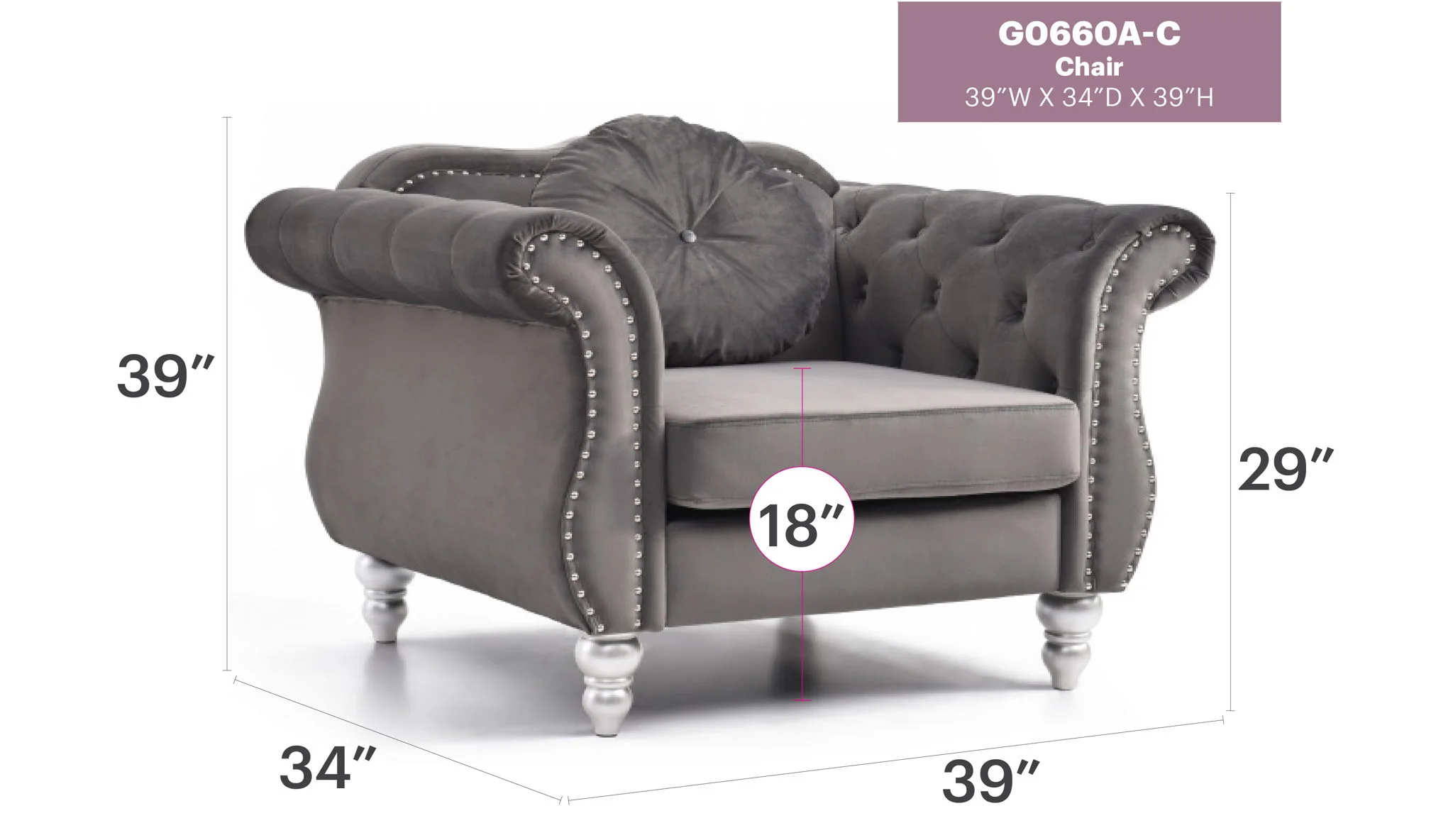 Chic Transitional Flared Arm Chair - Image 18