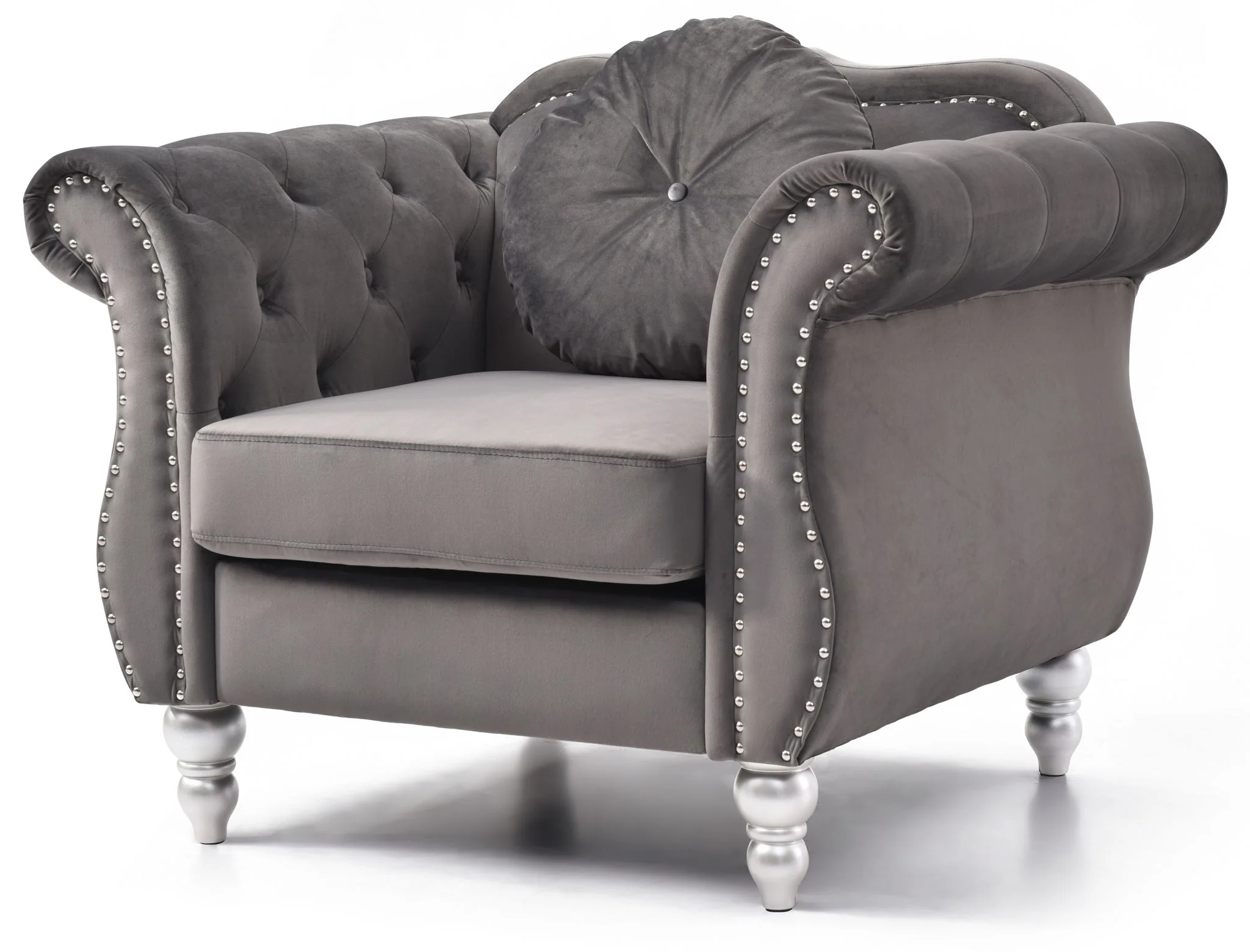 Chic Transitional Flared Arm Chair - Image 20