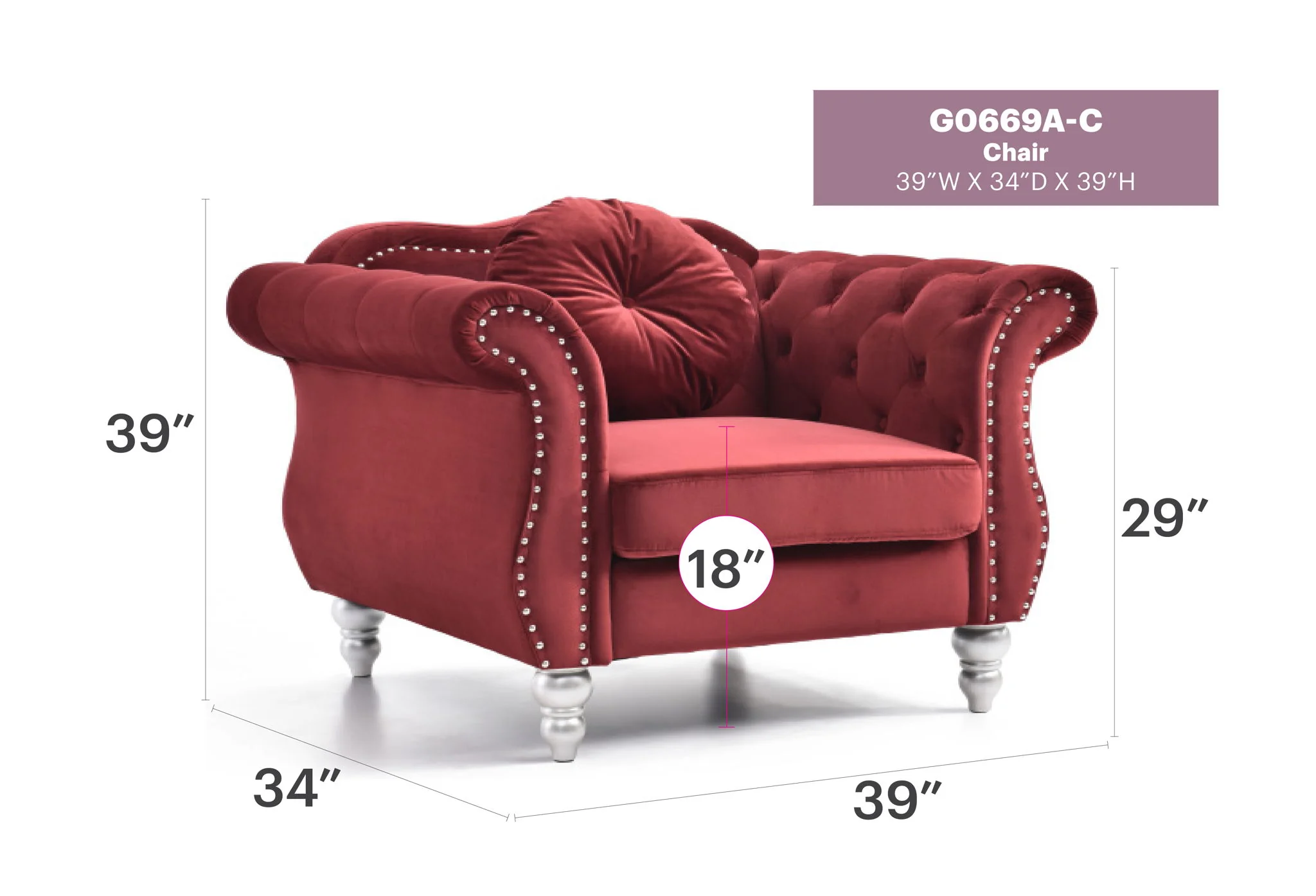 Chic Transitional Flared Arm Chair - Image 22