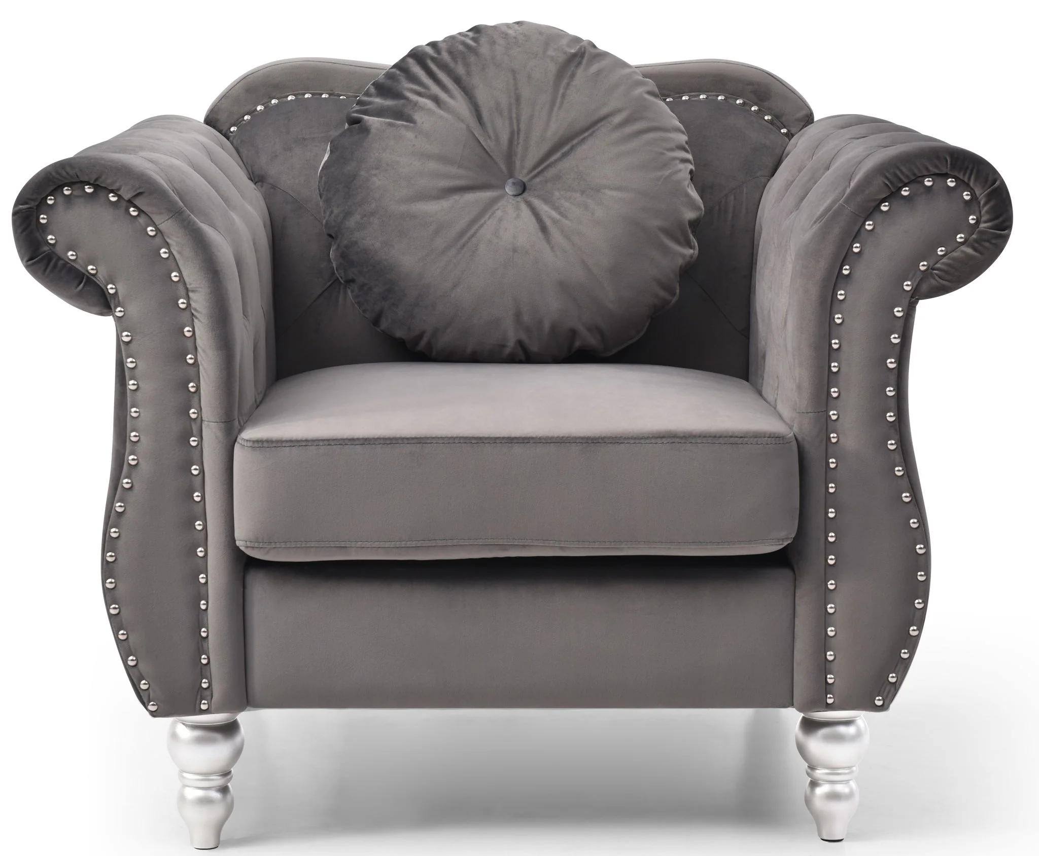 Chic Transitional Flared Arm Chair - Image 24