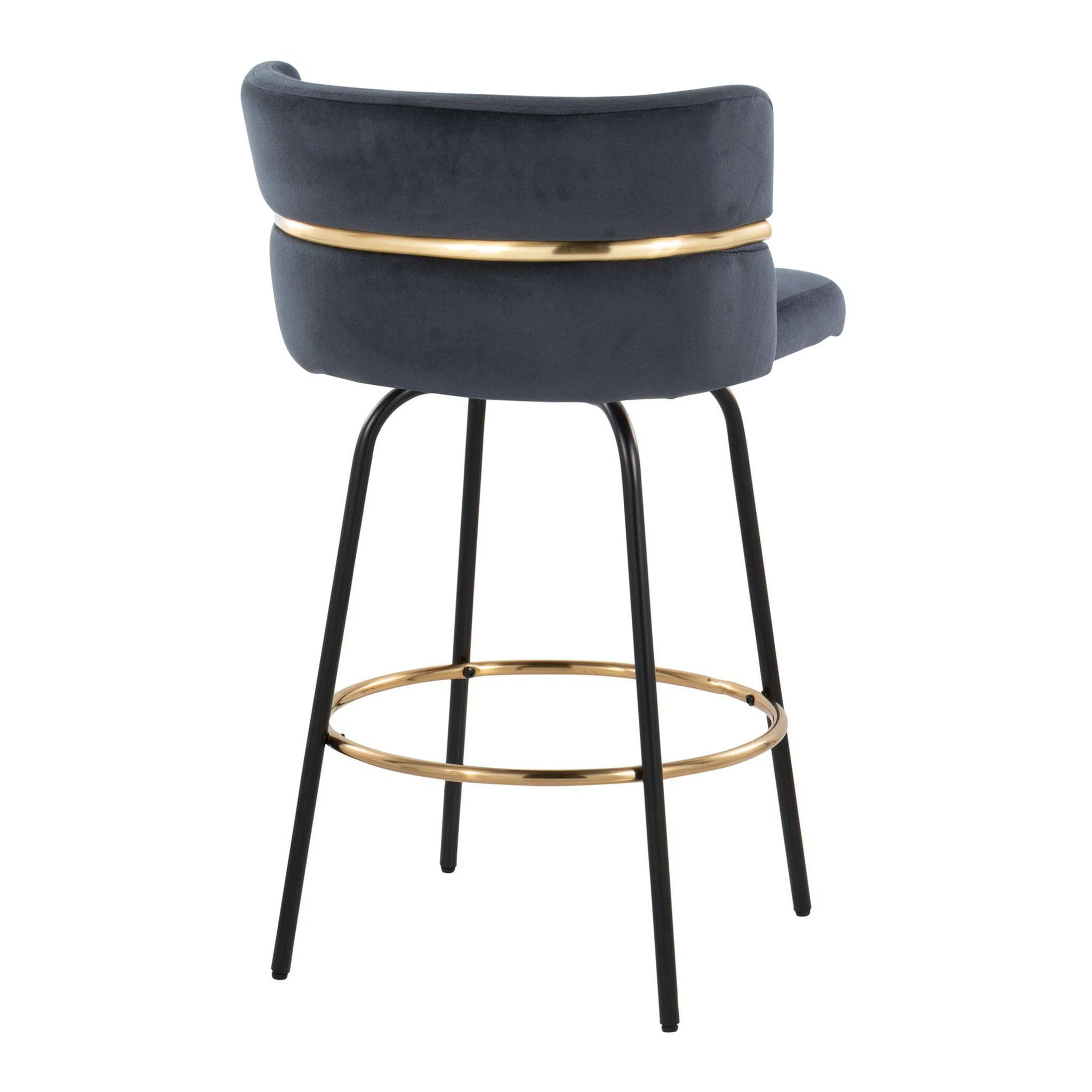 Cinch - Contemporary Fixed Height Counter Stool With Swivel & Round Footrest (Set of 2) - Image 5