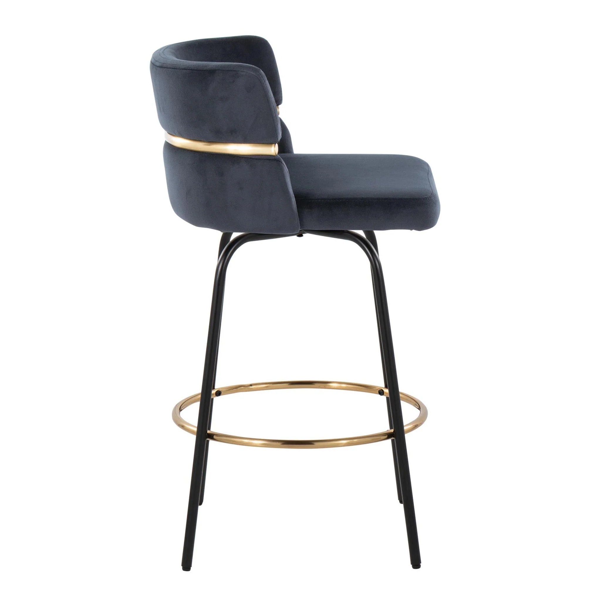 Cinch - Contemporary Fixed Height Counter Stool With Swivel & Round Footrest (Set of 2) - Image 6