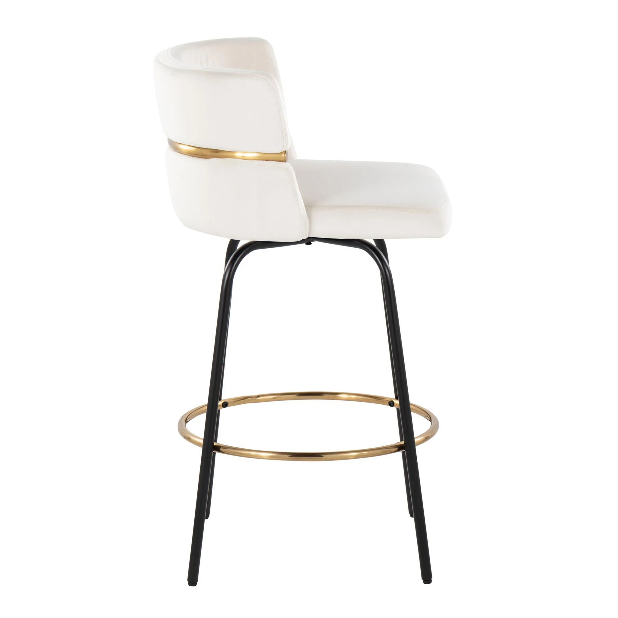 Cinch - Contemporary Fixed Height Counter Stool With Swivel & Round Footrest (Set of 2) - Image 7