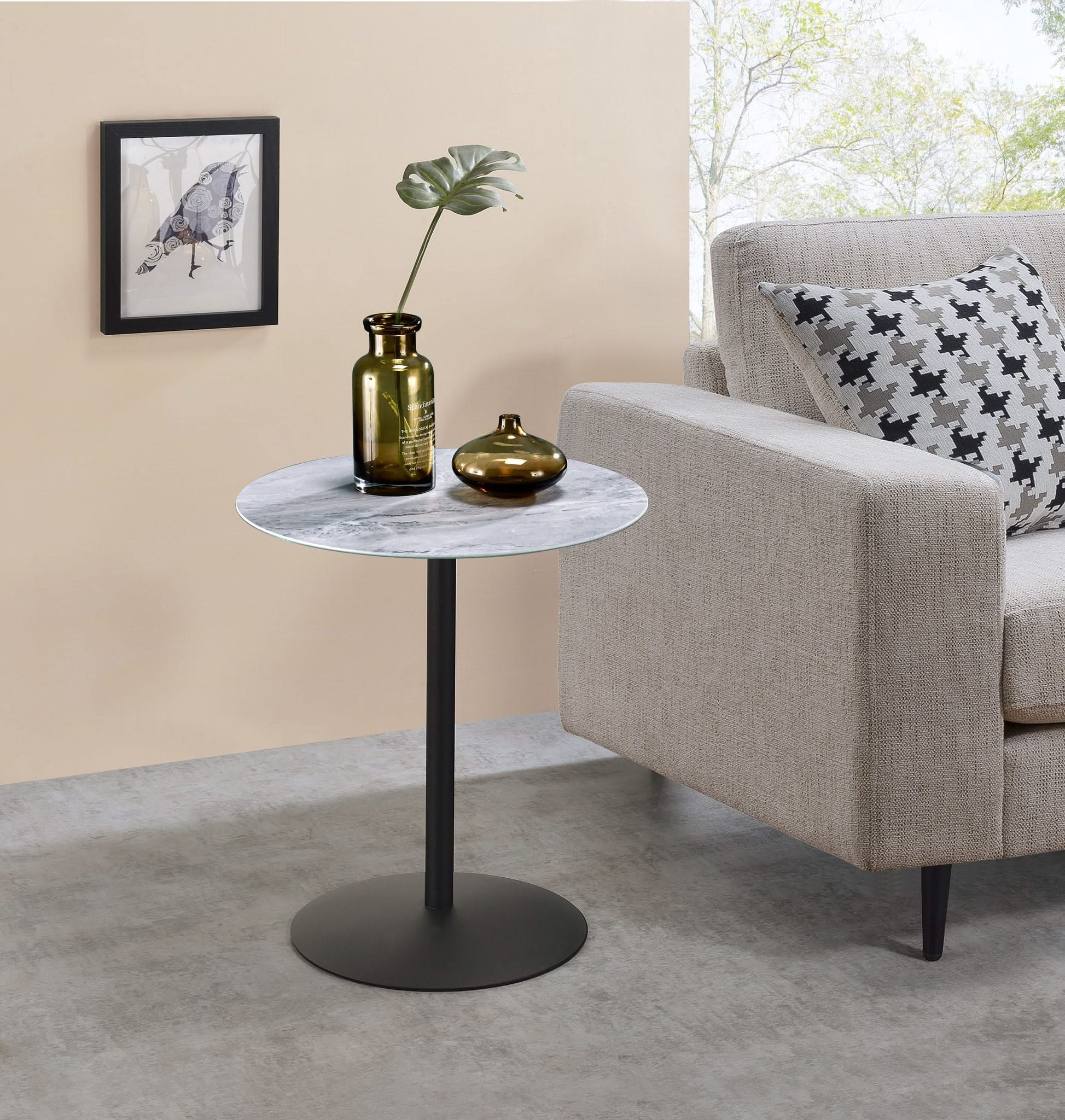 Circa - 17.5" End Table With Marble Textured Top - Image 2