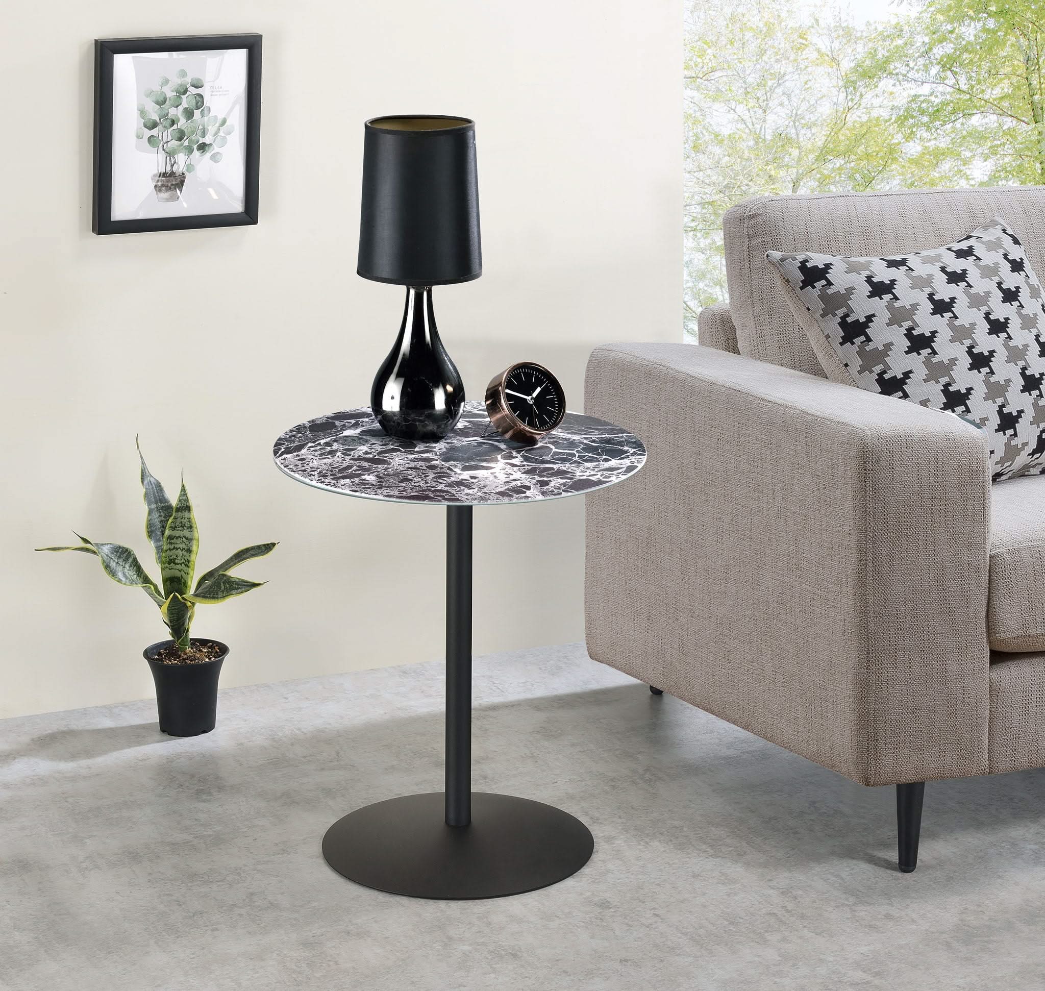 Circa - 17.5" End Table With Marble Textured Top - Image 3