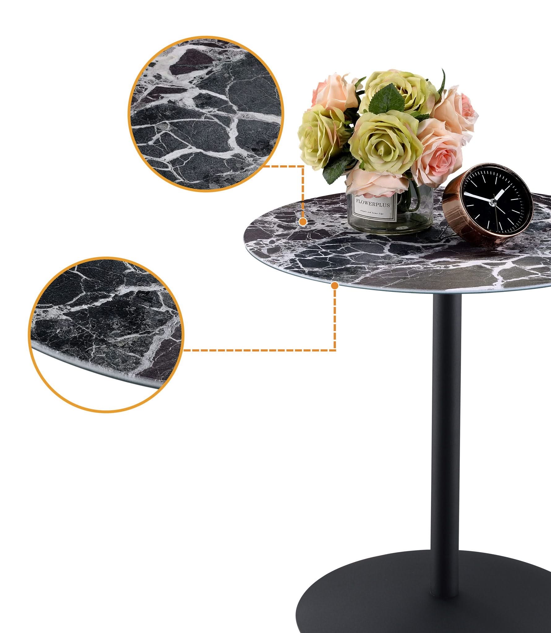 Circa - 17.5" End Table With Marble Textured Top - Image 6