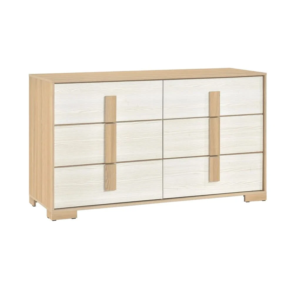 City Avenue Two-Tone Contemporary Youth 5-Piece Bedroom Set with Natural Wood Grain Finish (Twin/Full) - Image 7