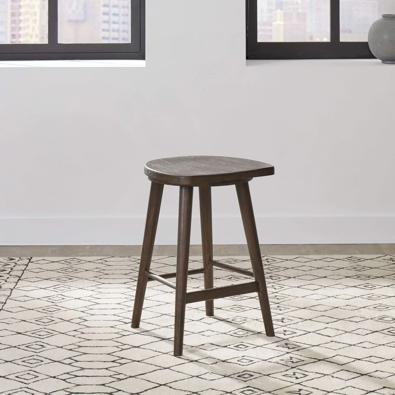 City View - 4 Piece Table Set (Console Bar Table & 3 Console Stools) - Coffee Bean - Image 2