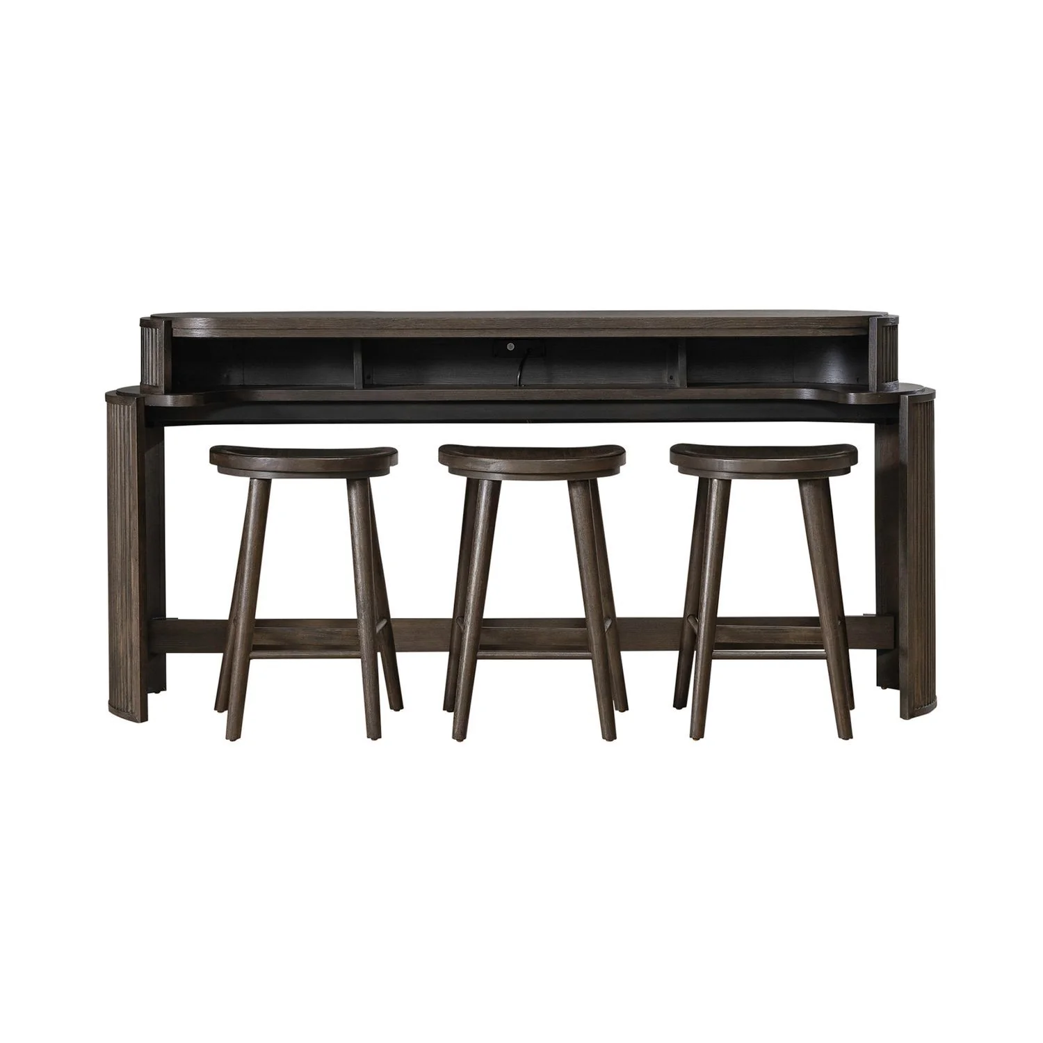 City View - 4 Piece Table Set (Console Bar Table & 3 Console Stools) - Coffee Bean - Image 4