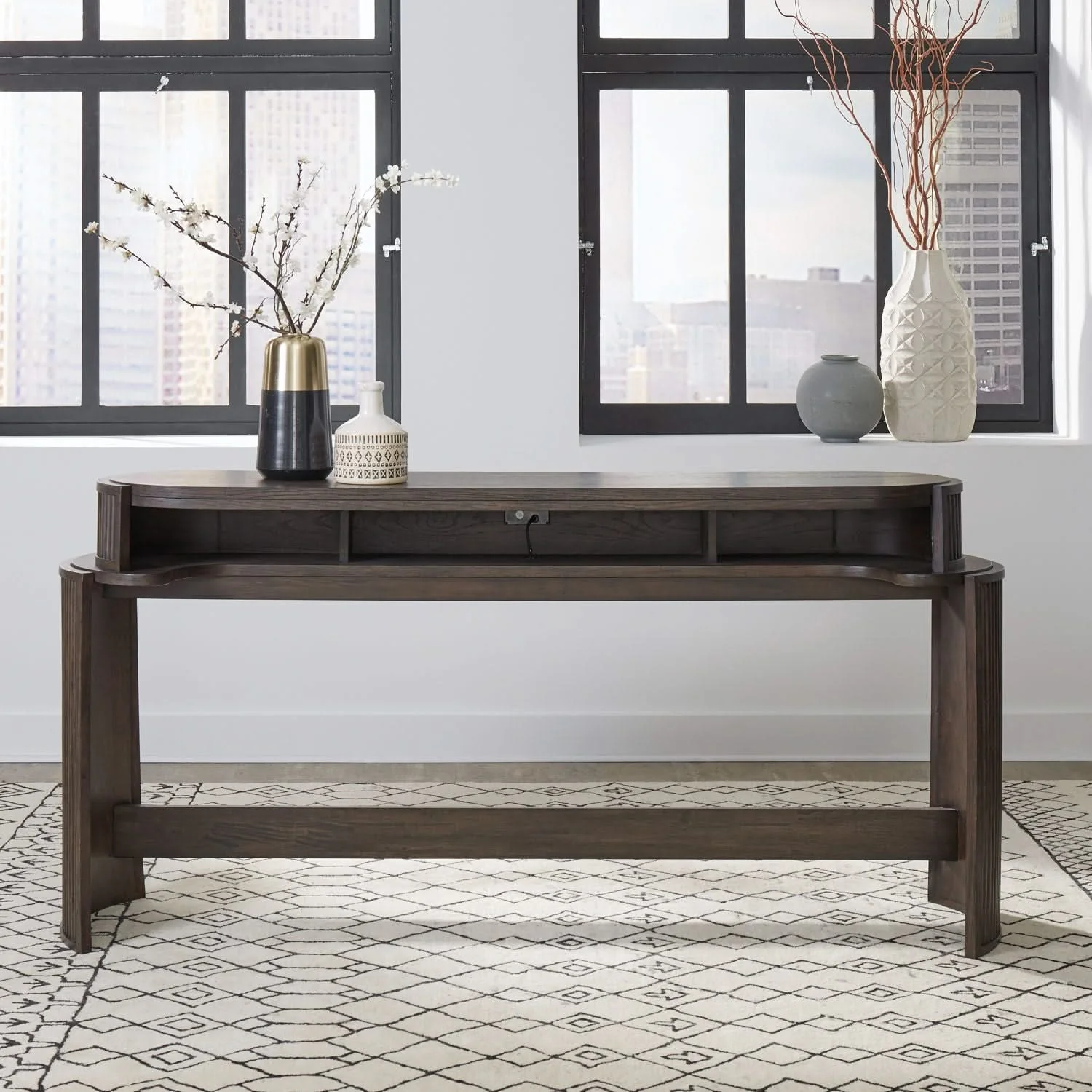 City View - Console Bar Table - Coffee Bean - Image 4