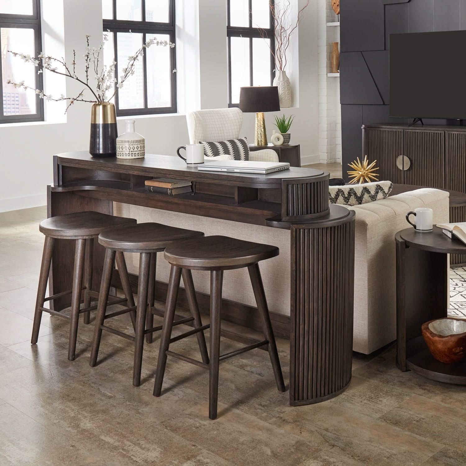 City View - Console Stool - Coffee Bean - Image 2