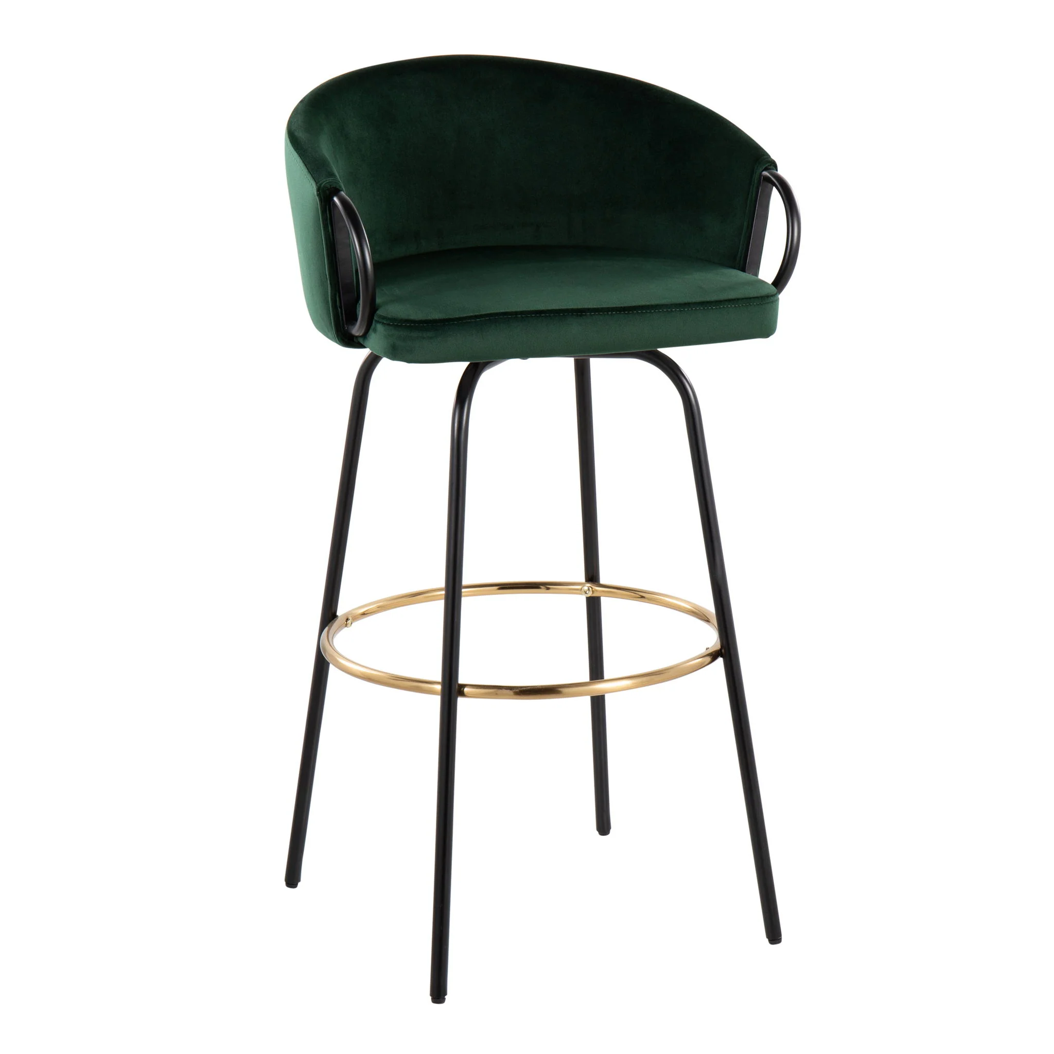 Claire - Contemporary / Glam Barstool With Footrest (Set of 2) - Image 11