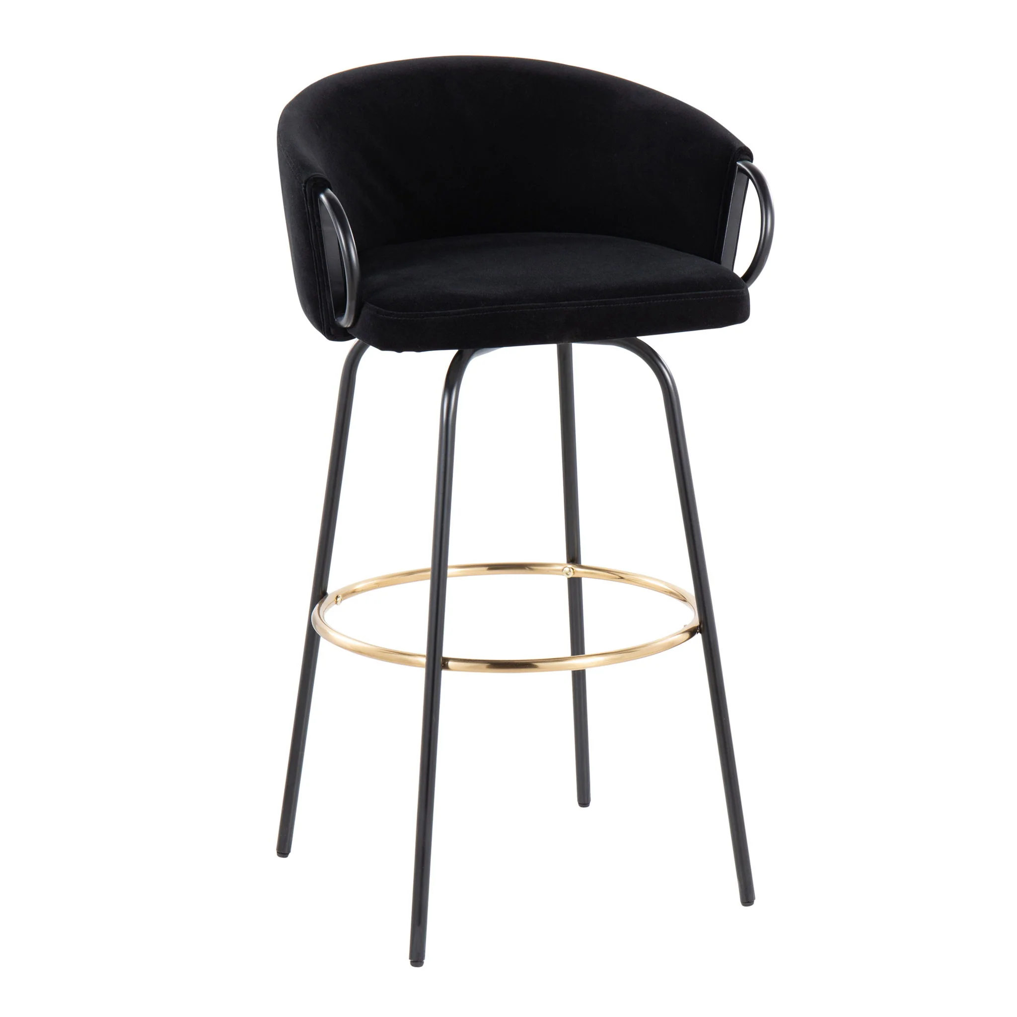 Claire - Contemporary / Glam Barstool With Footrest (Set of 2) - Image 4