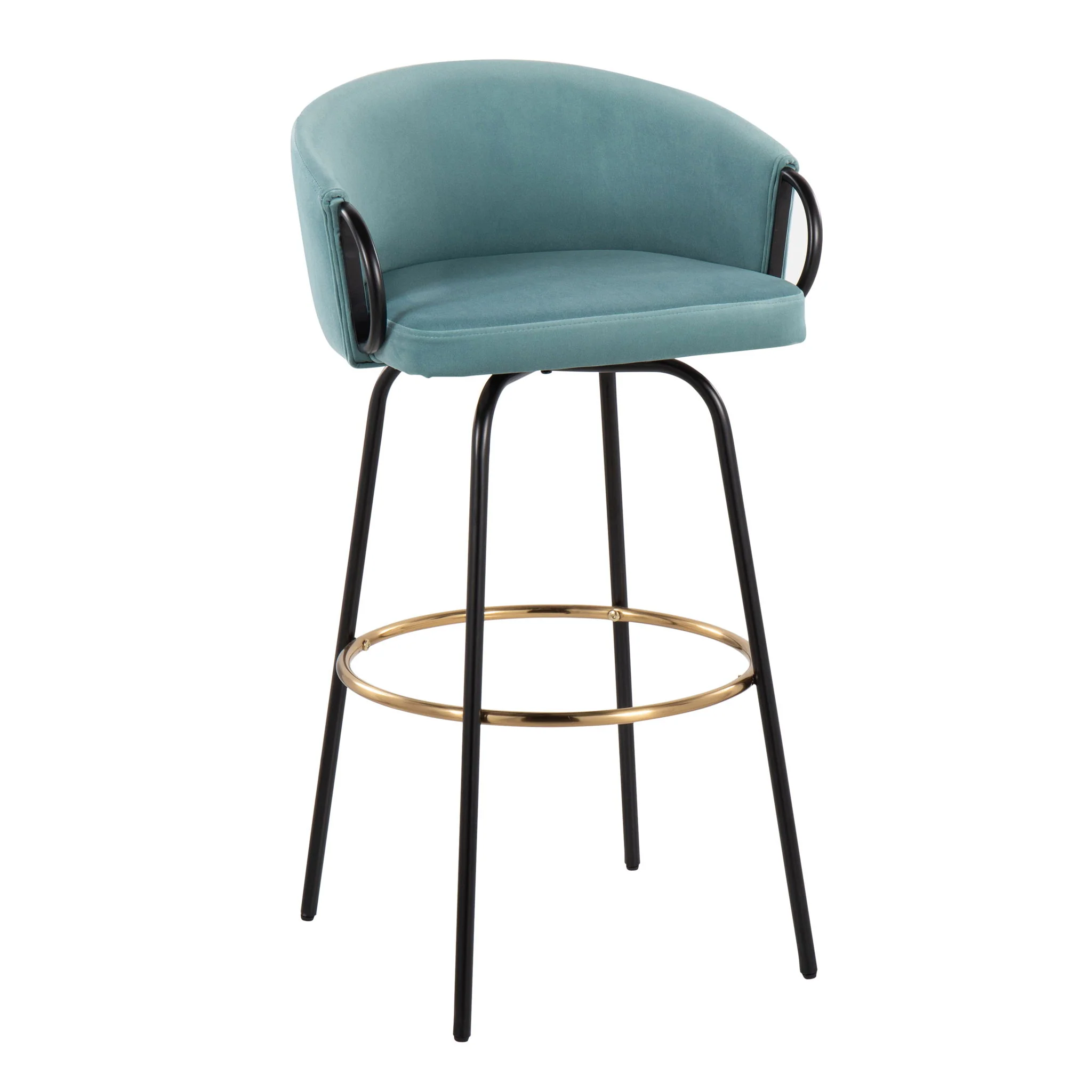 Claire - Contemporary / Glam Barstool With Footrest (Set of 2) - Image 8