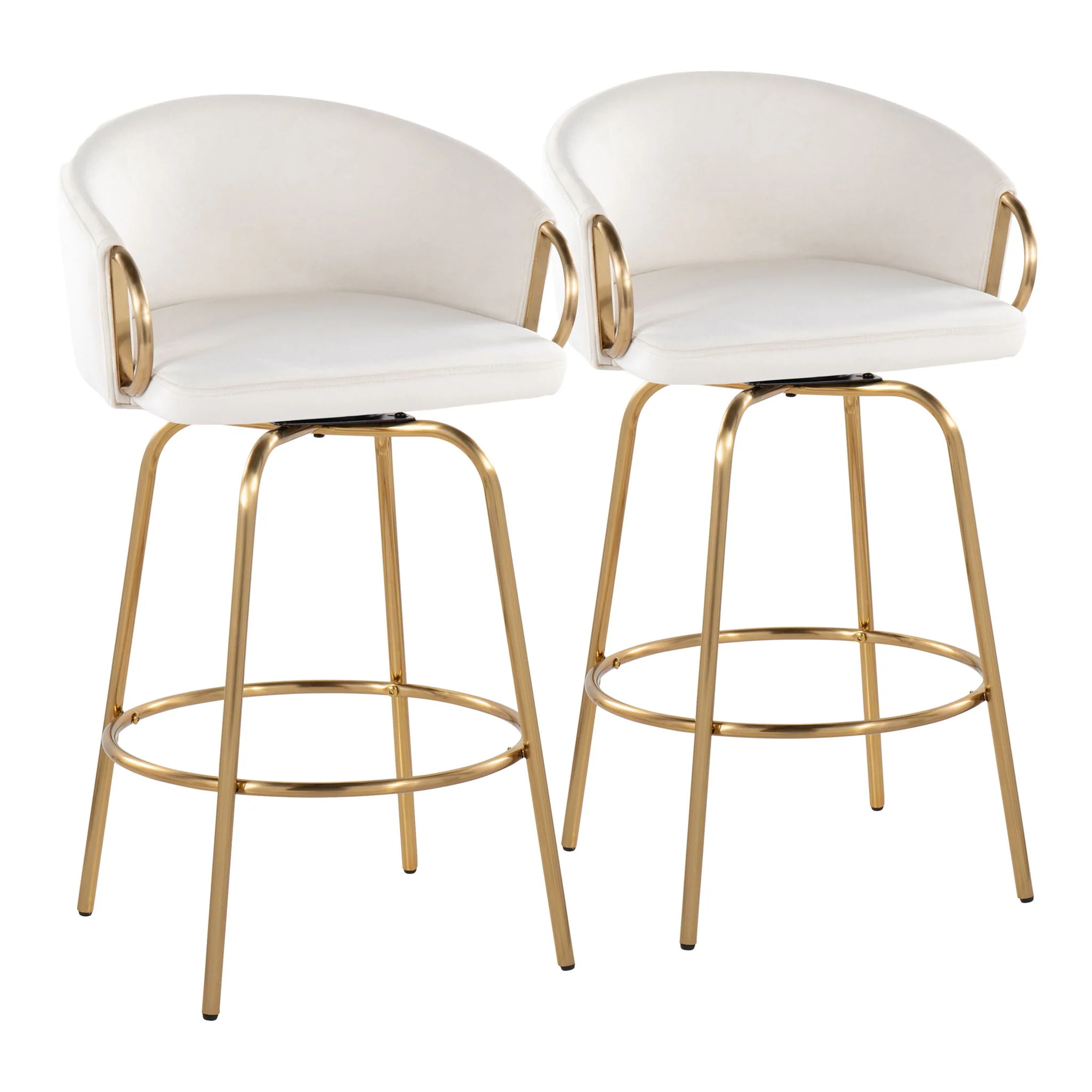 Claire - Contemporary & Glam Counter Stool (Set of 2) - Image 2