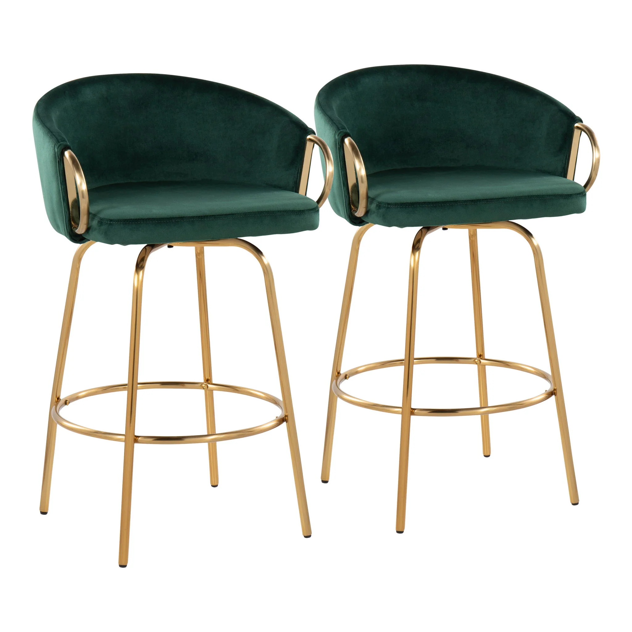 Claire - Contemporary & Glam Counter Stool (Set of 2) - Image 3